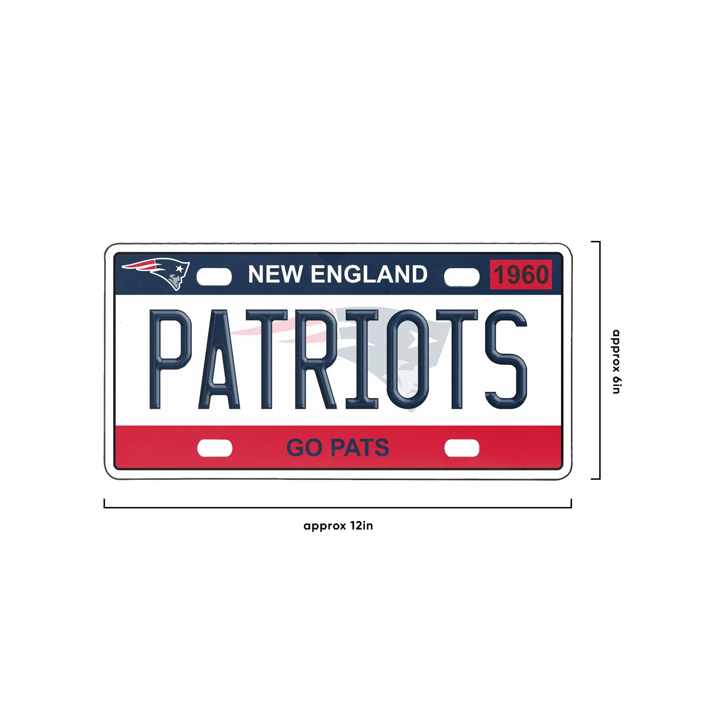 New England Patriots NFL License Plate Wall Sign - Image 4