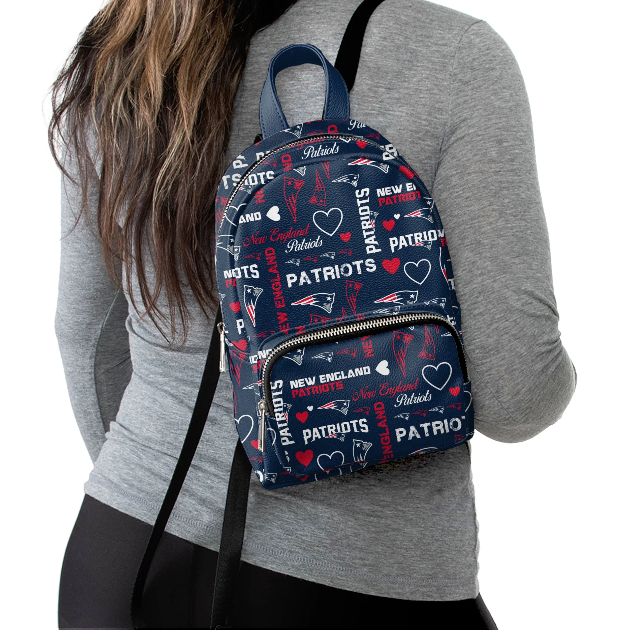 New England Patriots NFL Logo Love Mini Backpack - Image 2