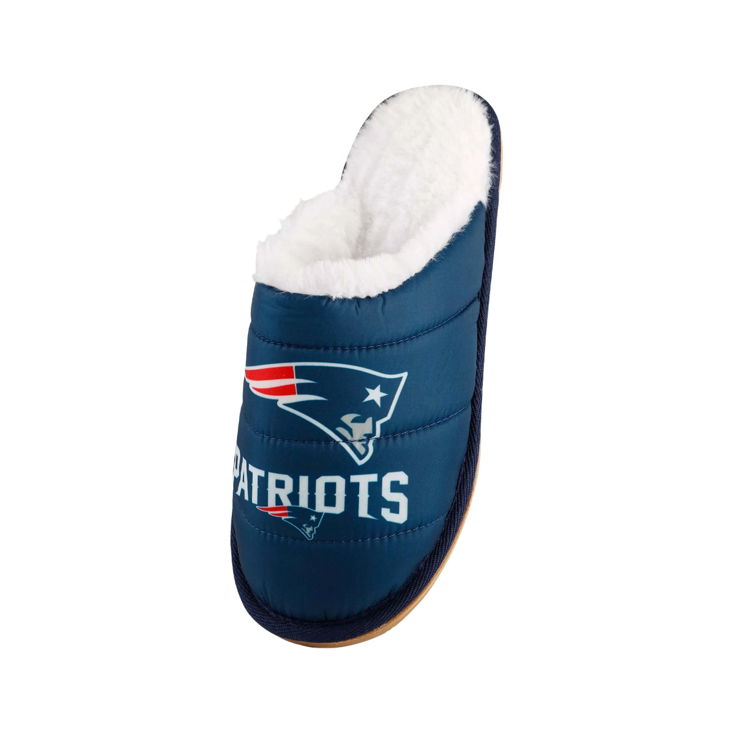New England Patriots NFL Mens Big Logo Mule Slipper - Image 2