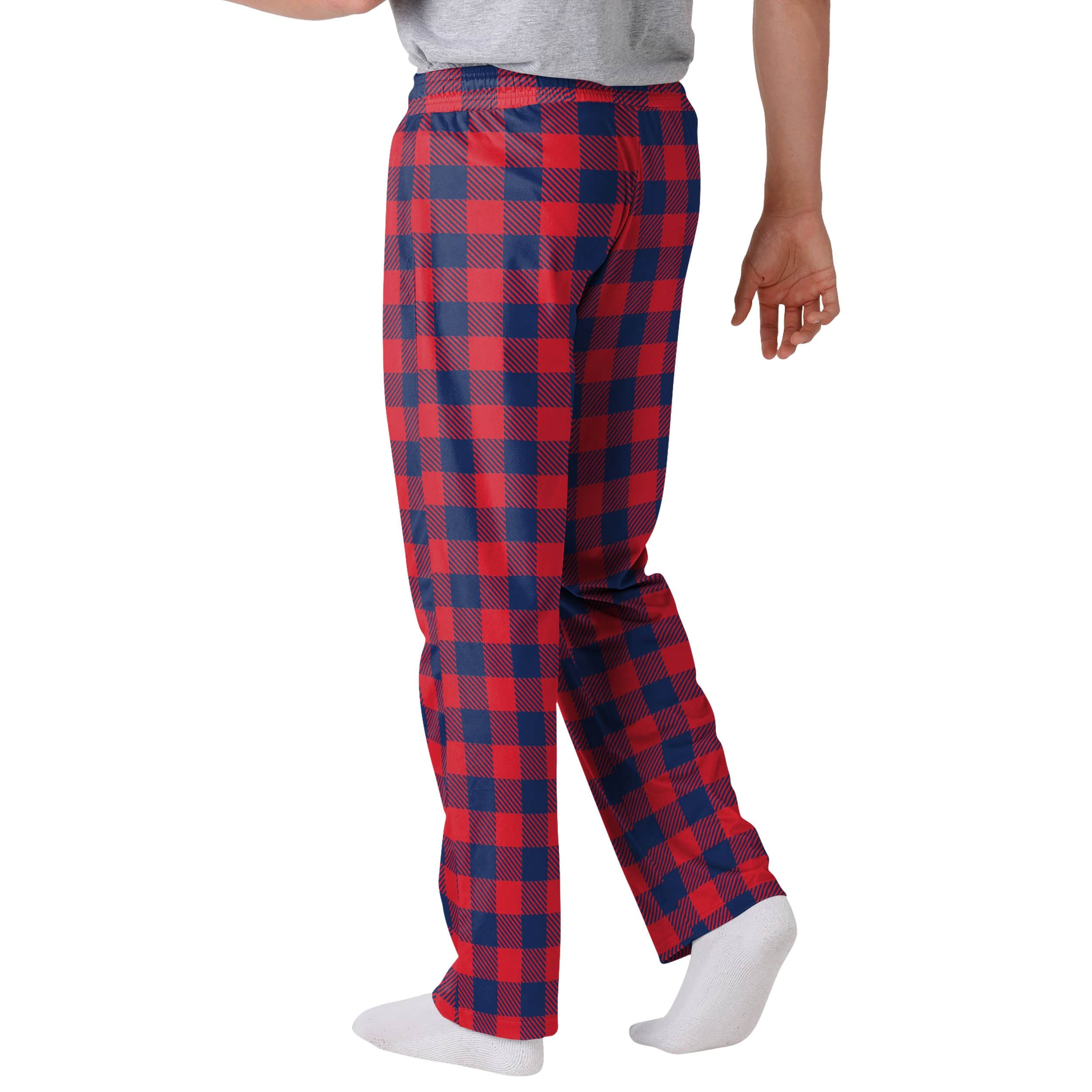 New England Patriots NFL Mens Buffalo Check Lounge Pants - Image 2