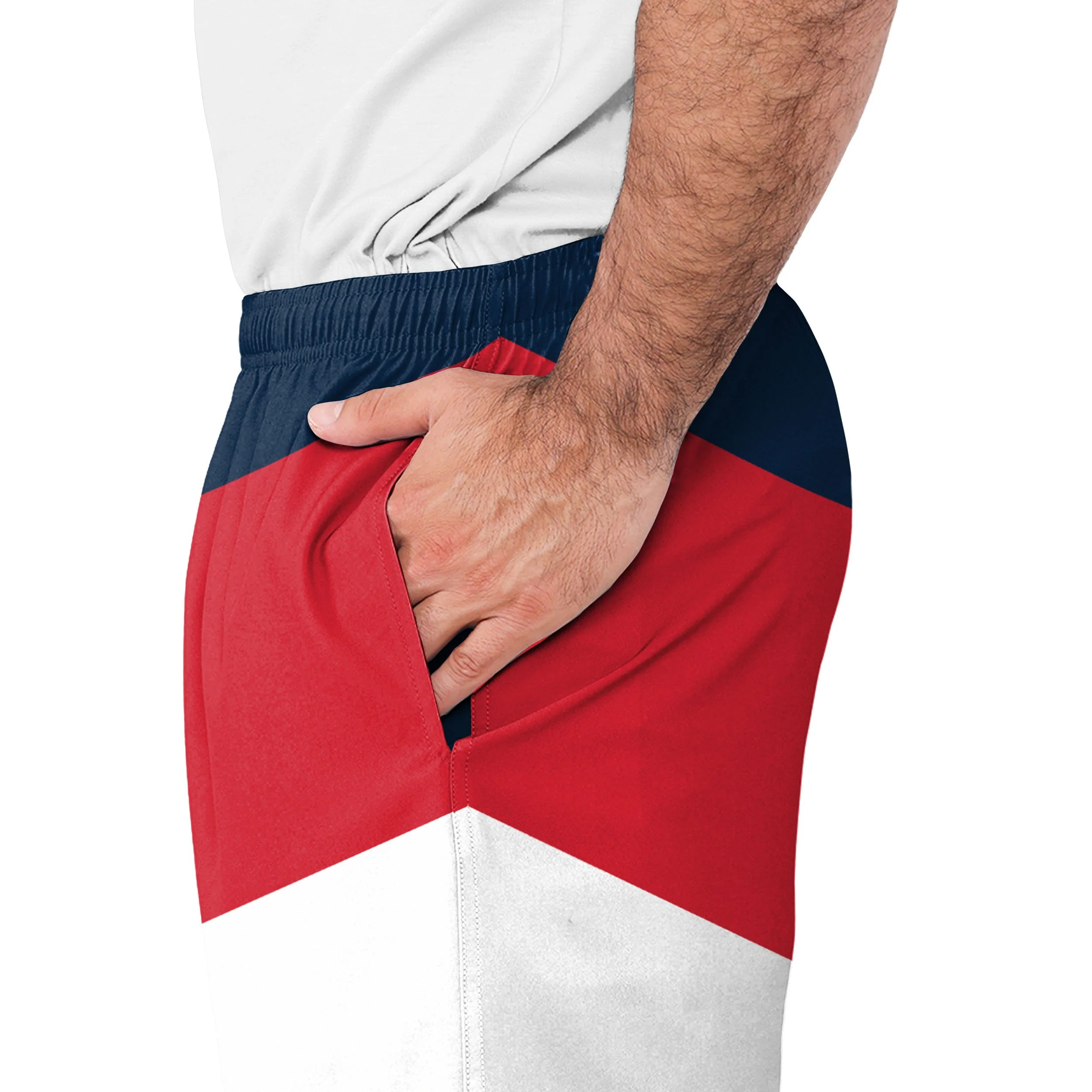 New England Patriots NFL Mens Colorblock Double Down Liner Training Shorts - Image 5