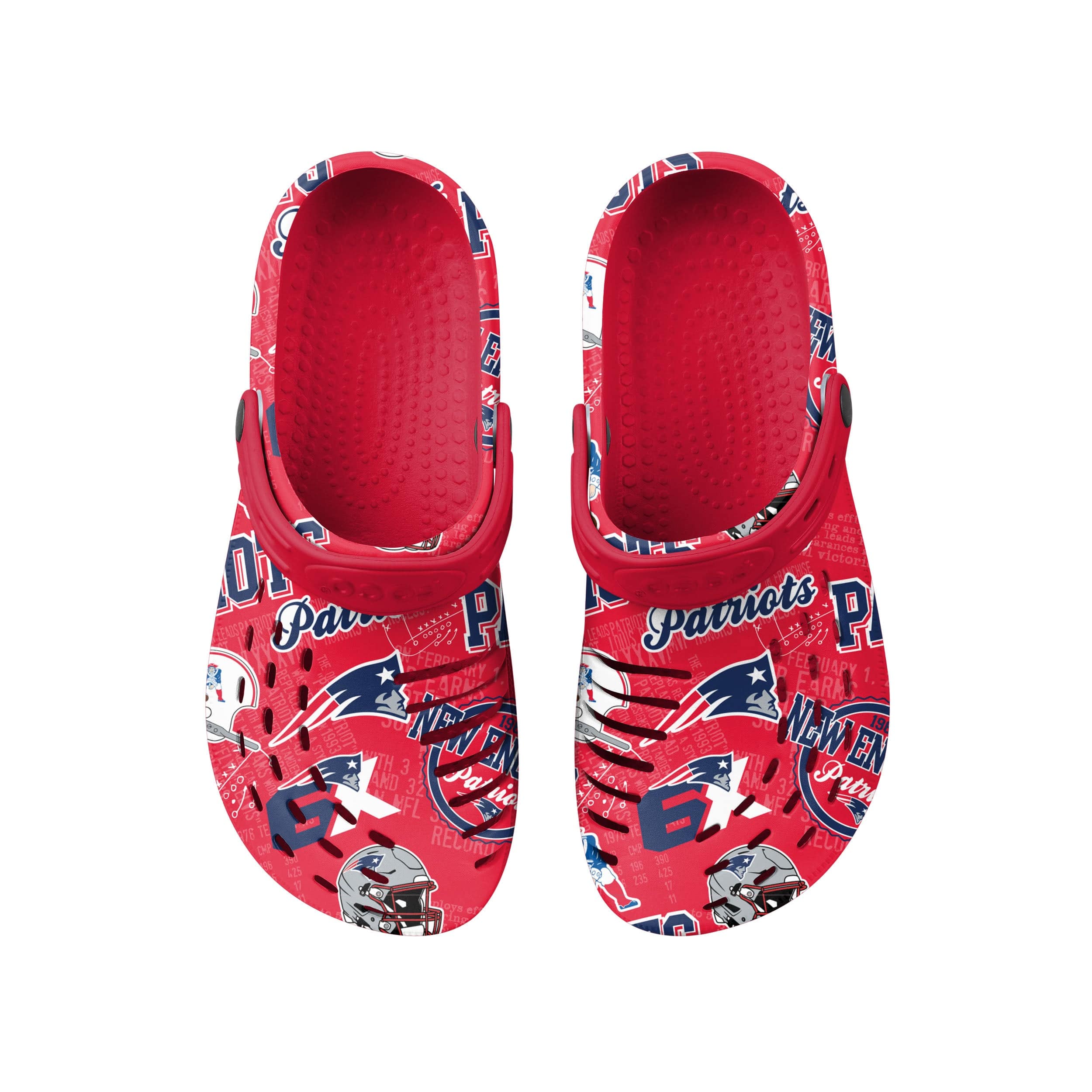 New England Patriots NFL Mens Historic Print Clog With Strap - Image 4