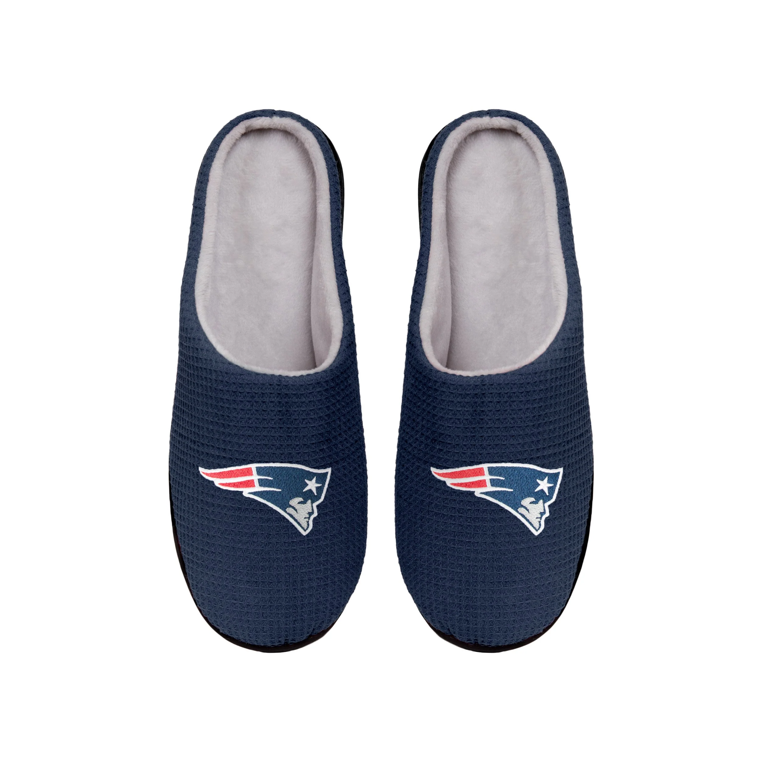 New England Patriots NFL Mens Memory Foam Slide Slippers - Image 2