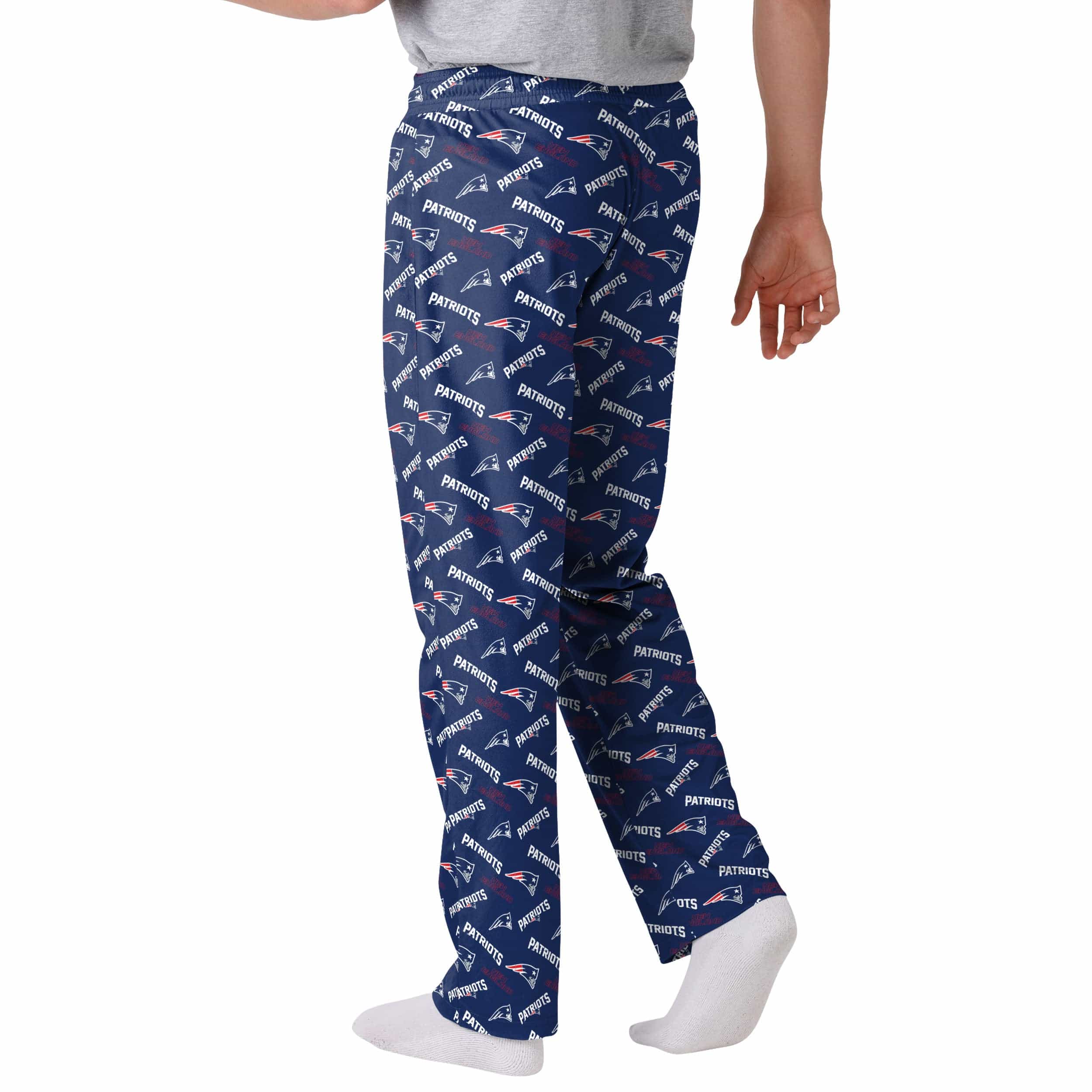 New England Patriots NFL Mens Repeat Print Lounge Pants - Image 2