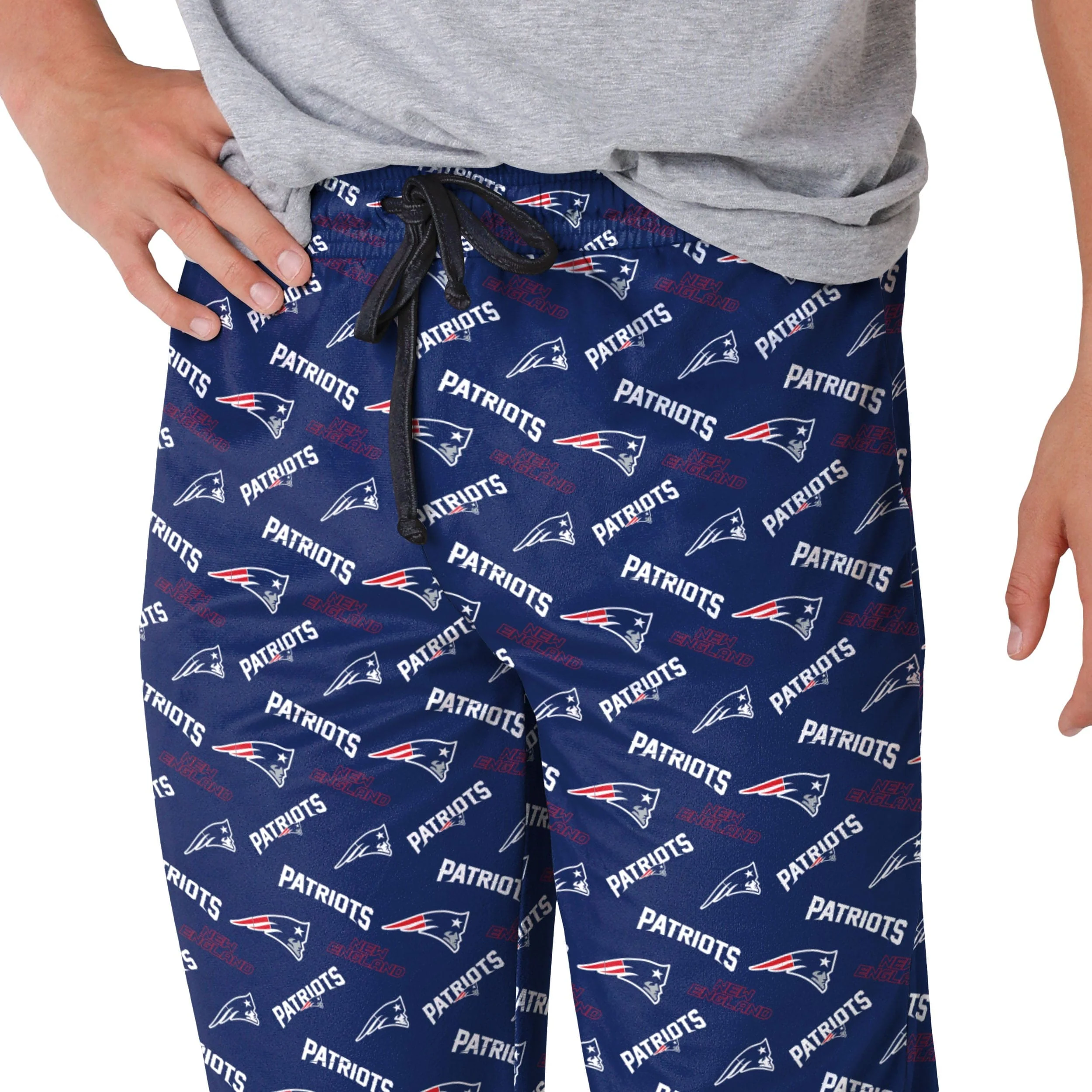 New England Patriots NFL Mens Repeat Print Lounge Pants - Image 3