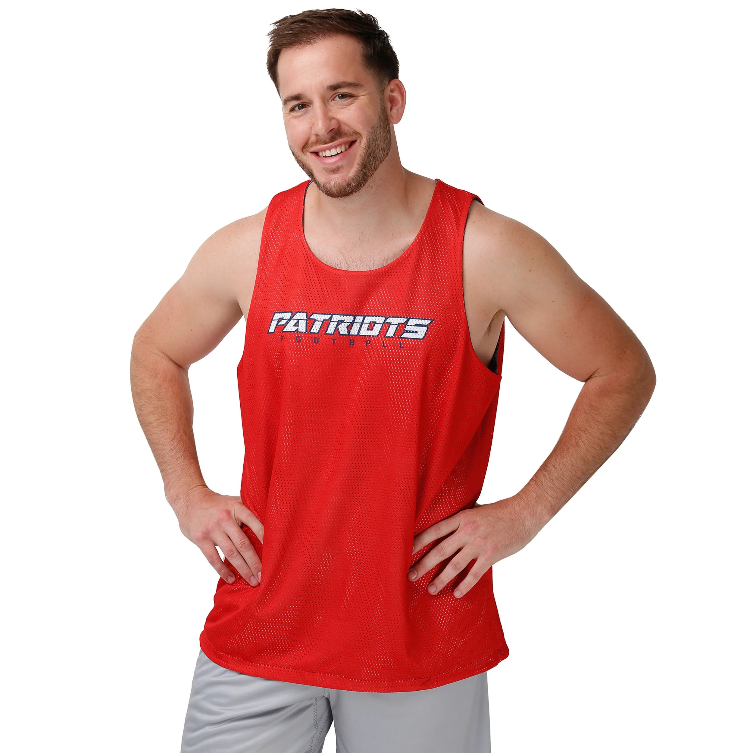 New England Patriots NFL Mens Reversible Floral Change-Up Sleeveless Top - Image 2