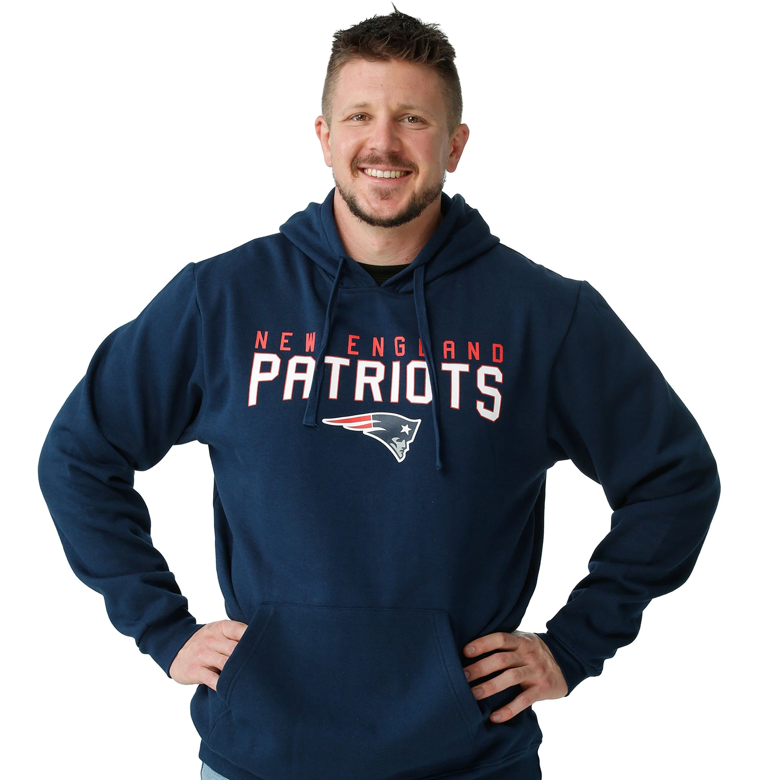 New England Patriots NFL Mens Solid Hoodie - Image 2
