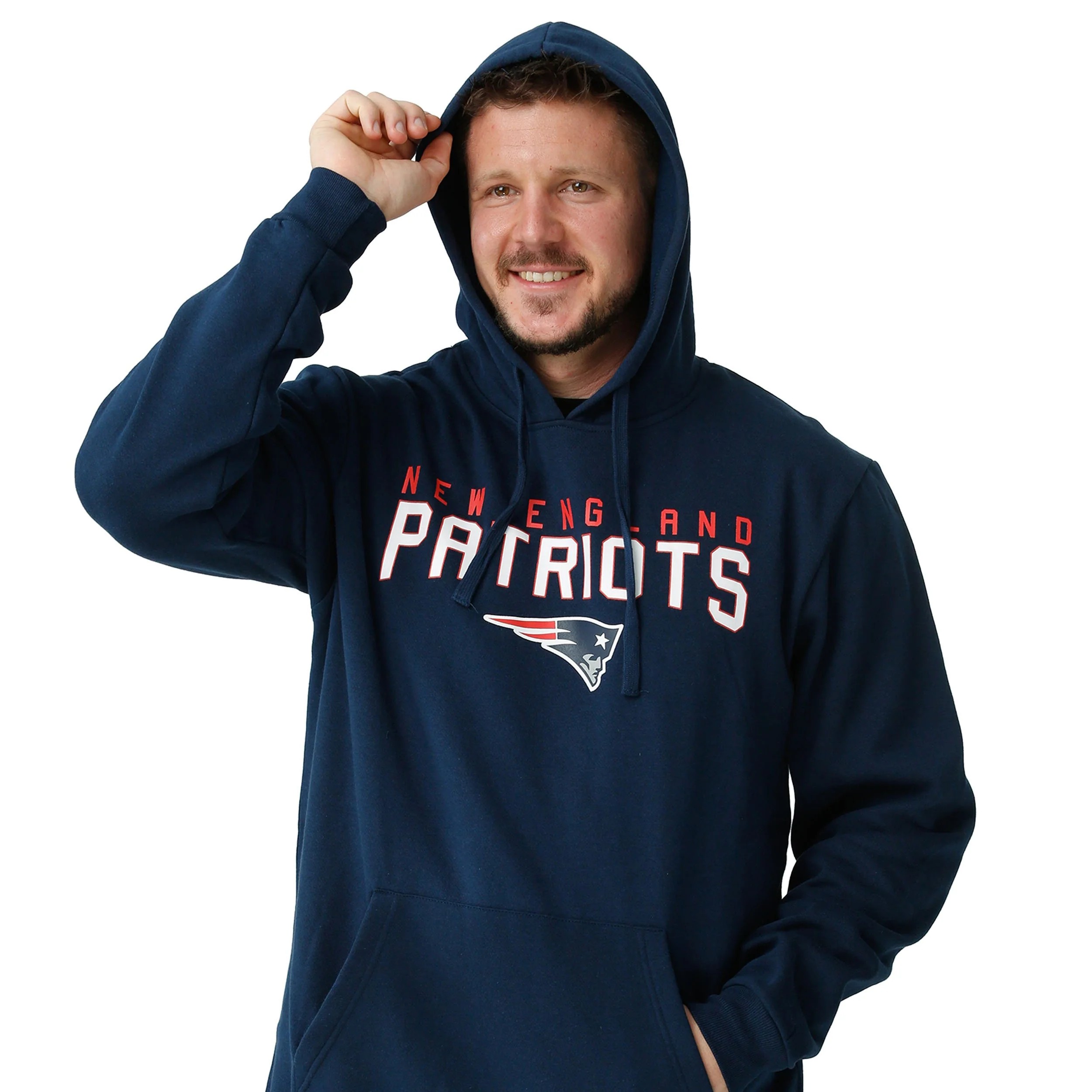 New England Patriots NFL Mens Solid Hoodie - Image 3