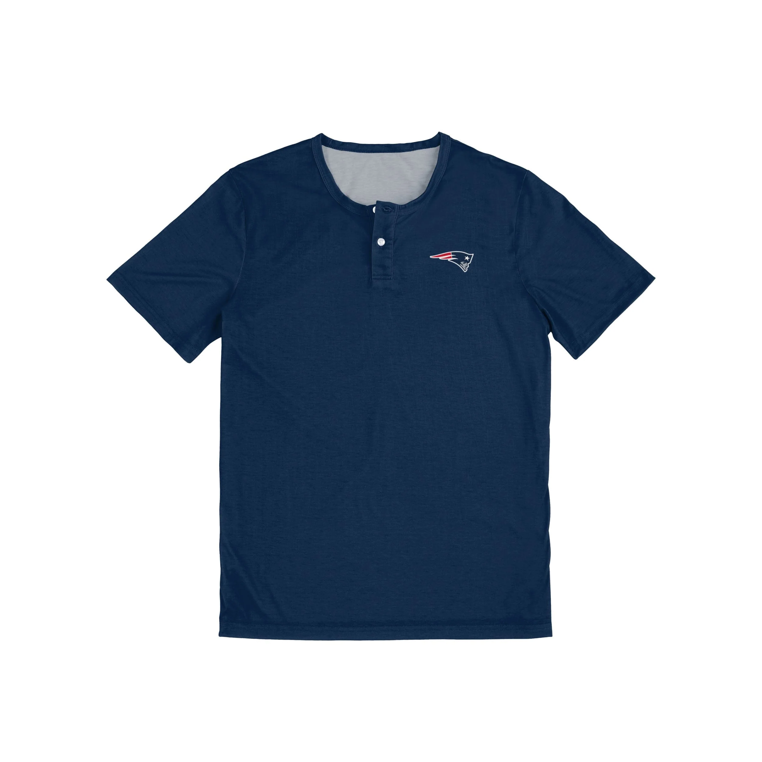 New England Patriots NFL Mens Solid Team Logo Short Sleeve Henley - Image 4