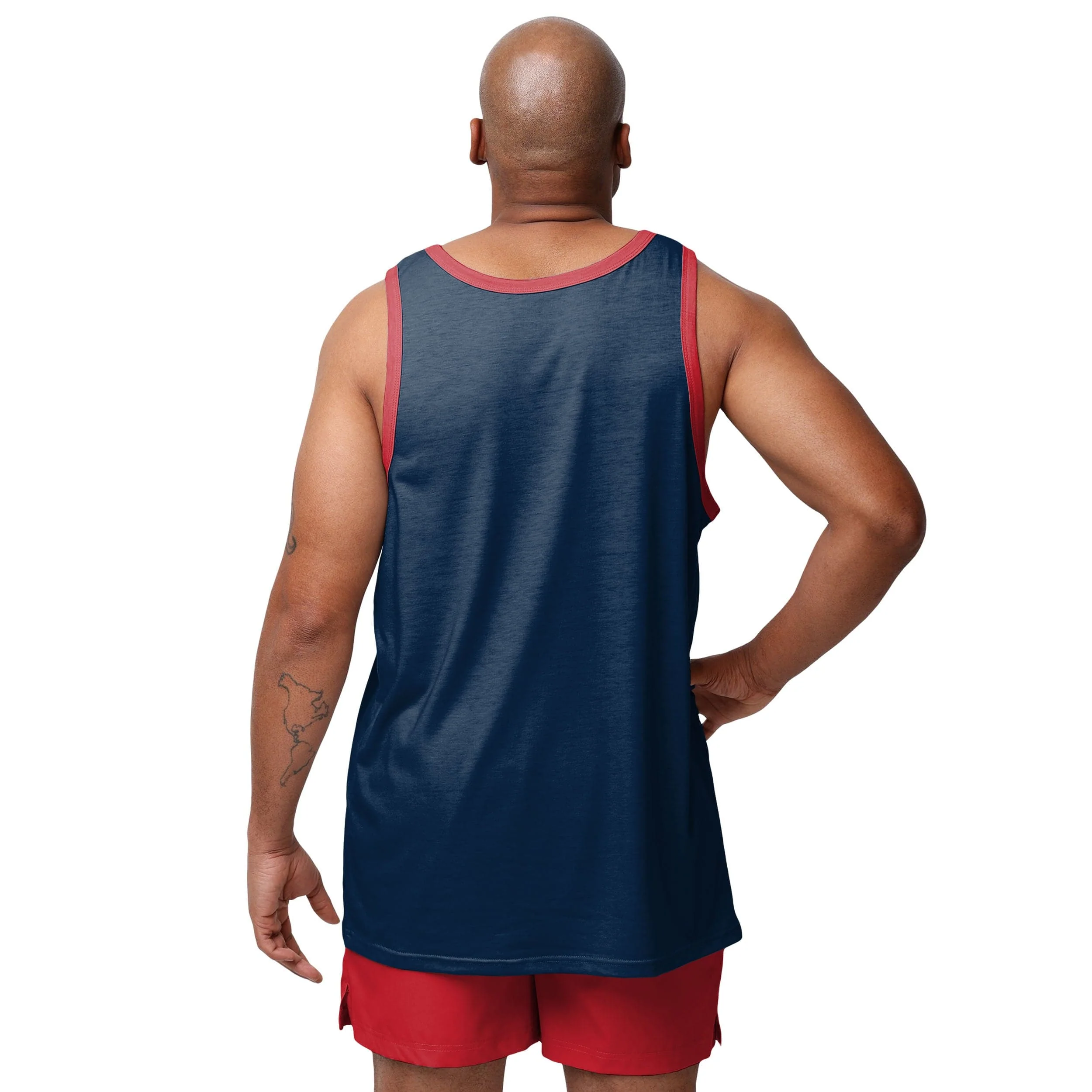 New England Patriots NFL Mens Solid Wordmark Sleeveless Top - Image 2