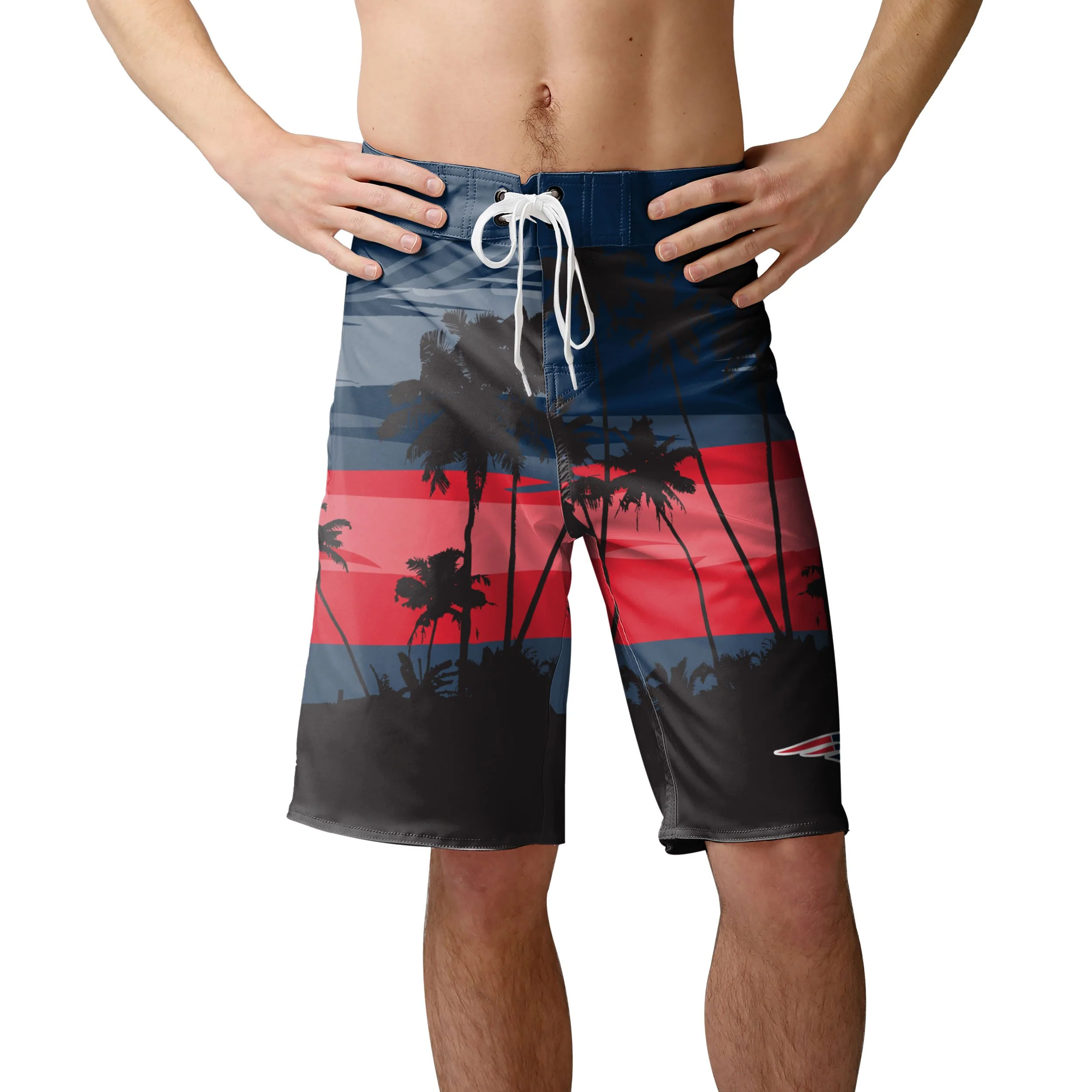 New England Patriots NFL Mens Sunset Boardshorts - Image 2