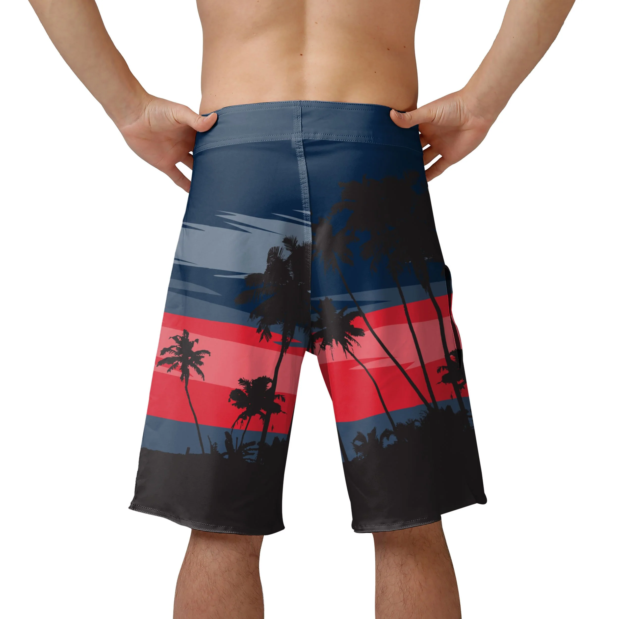 New England Patriots NFL Mens Sunset Boardshorts - Image 3