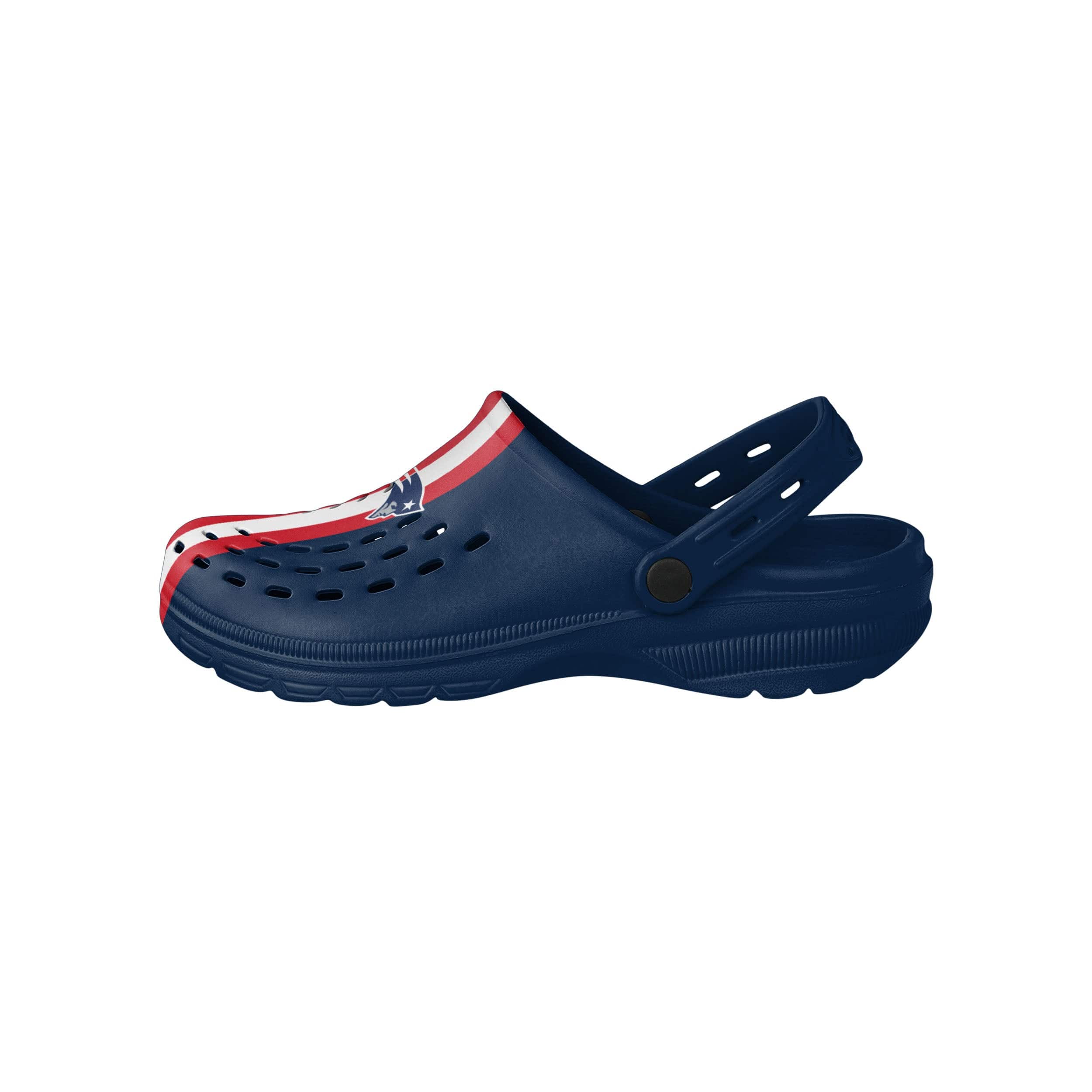 New England Patriots NFL Mens Team Stripe Clog With Strap - Image 2