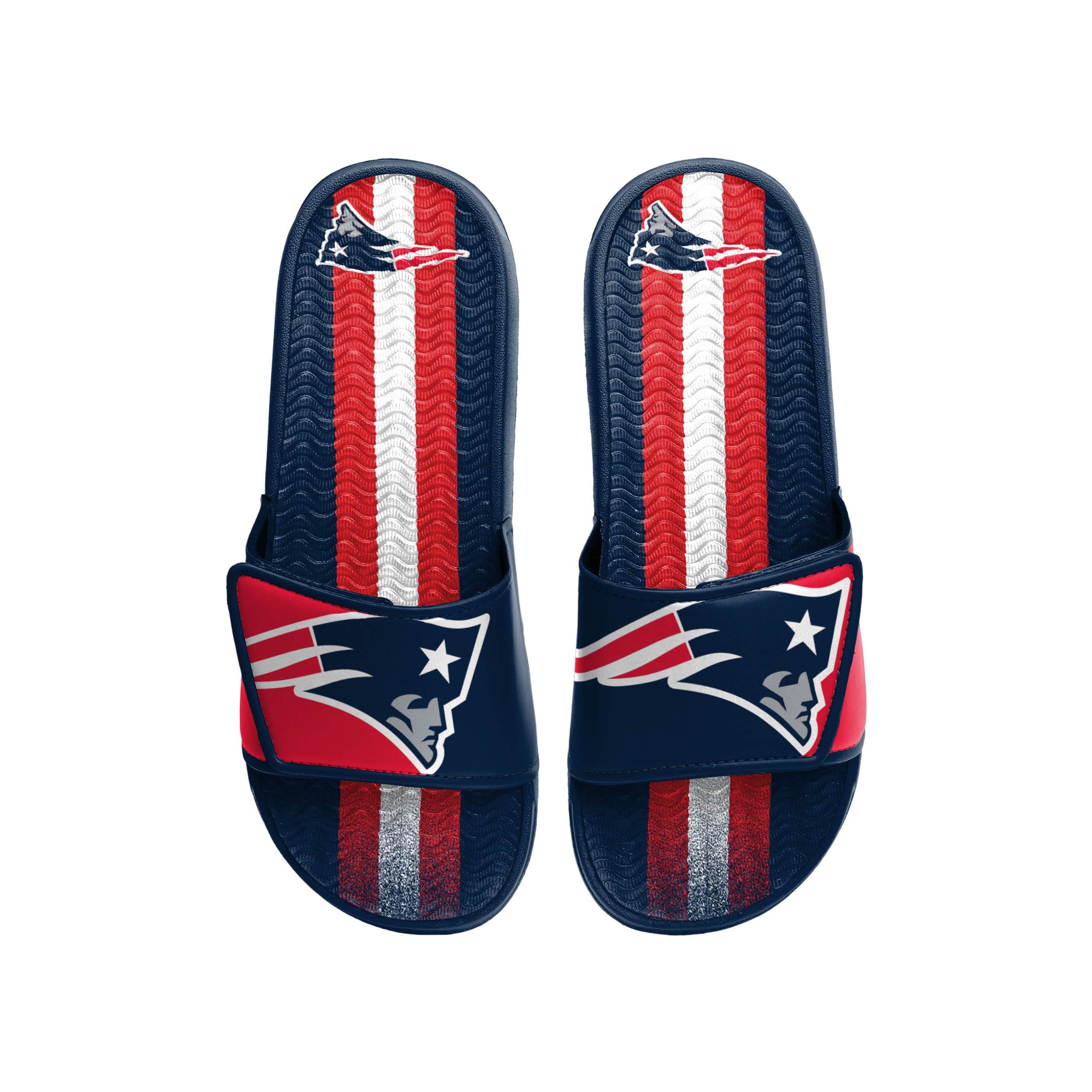 New England Patriots NFL Mens Team Stripe Gel Slide - Image 2