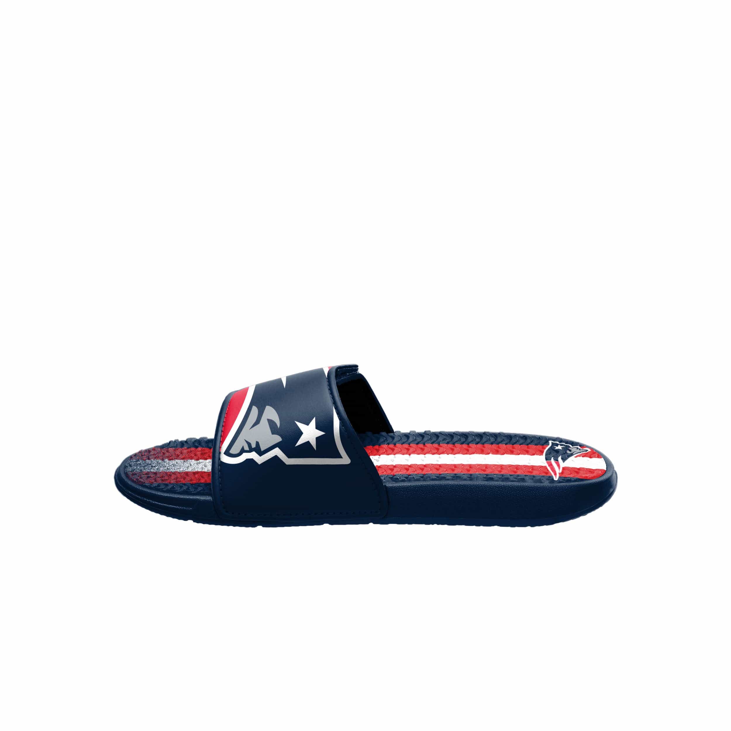 New England Patriots NFL Mens Team Stripe Gel Slide - Image 4