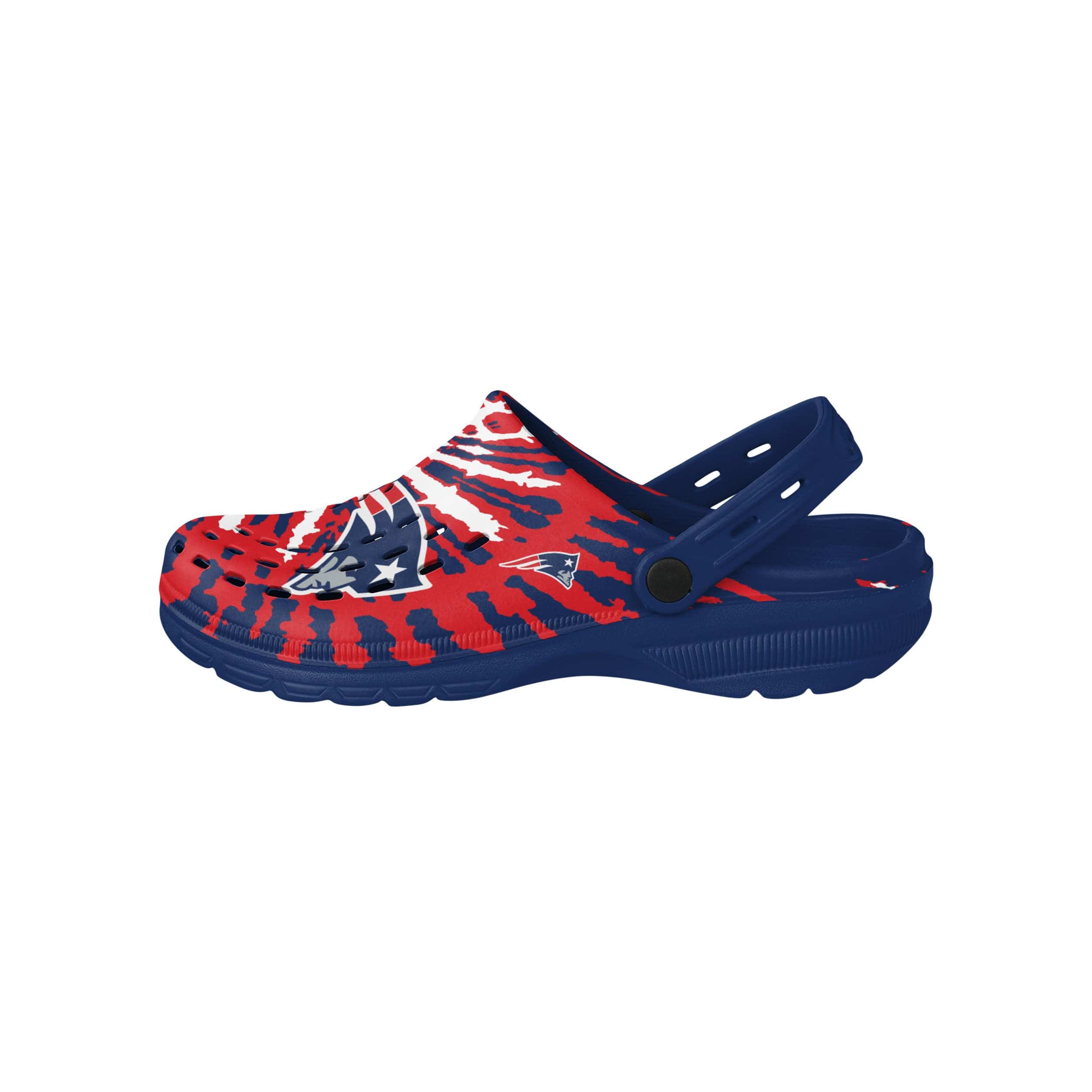 New England Patriots NFL Mens Tie-Dye Clog With Strap - Image 2