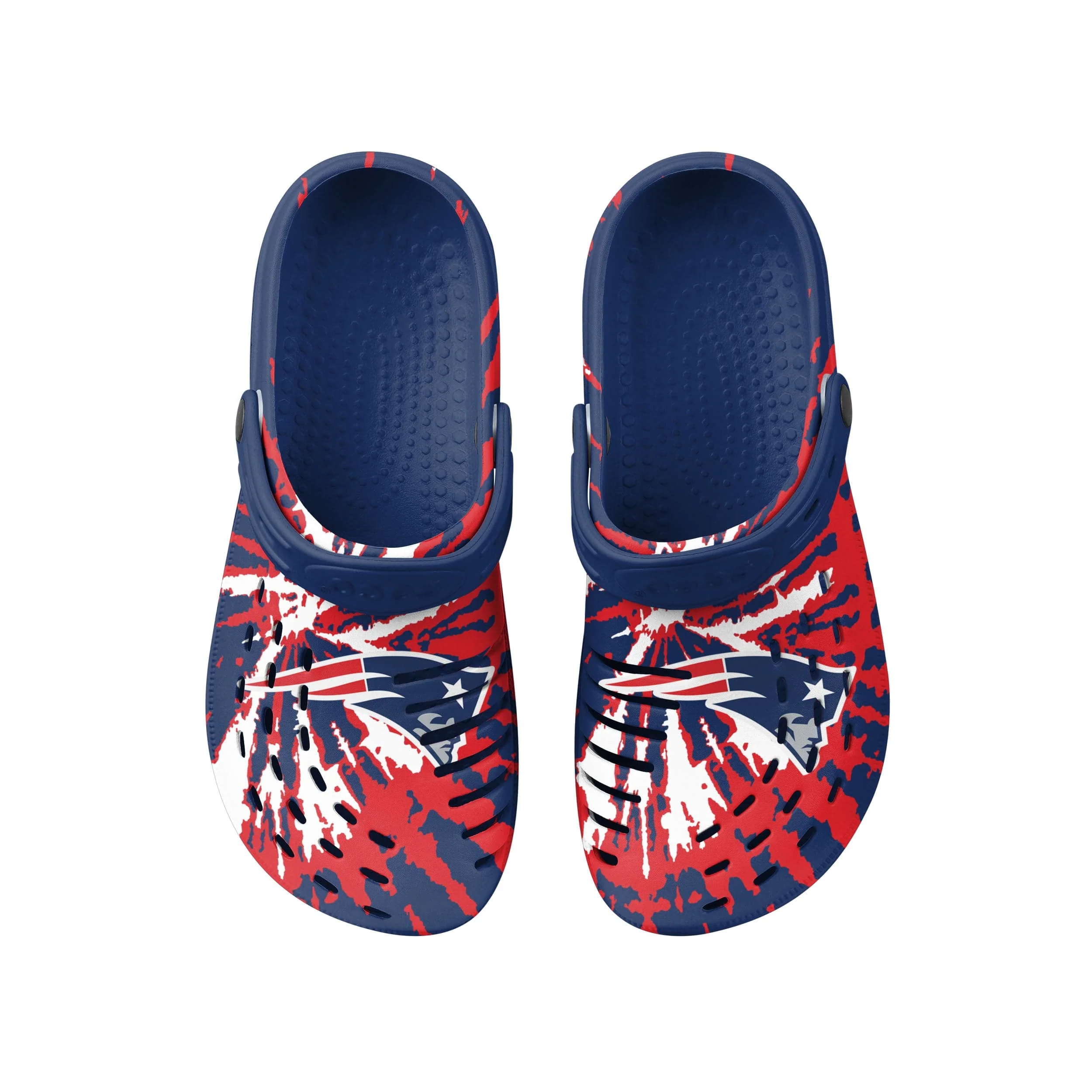New England Patriots NFL Mens Tie-Dye Clog With Strap - Image 4