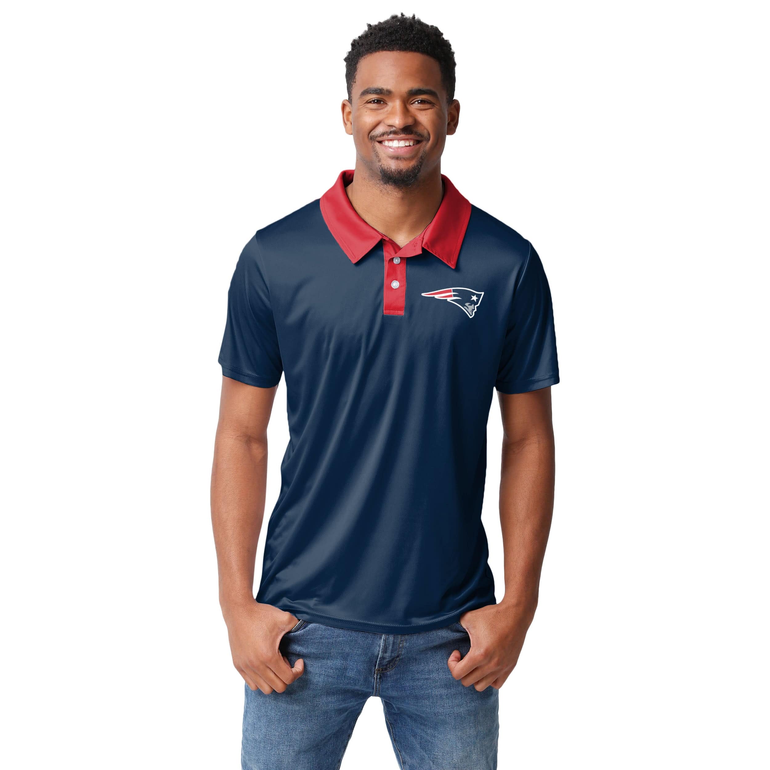 New England Patriots NFL Mens Workday Warrior Polyester Polo - Image 2
