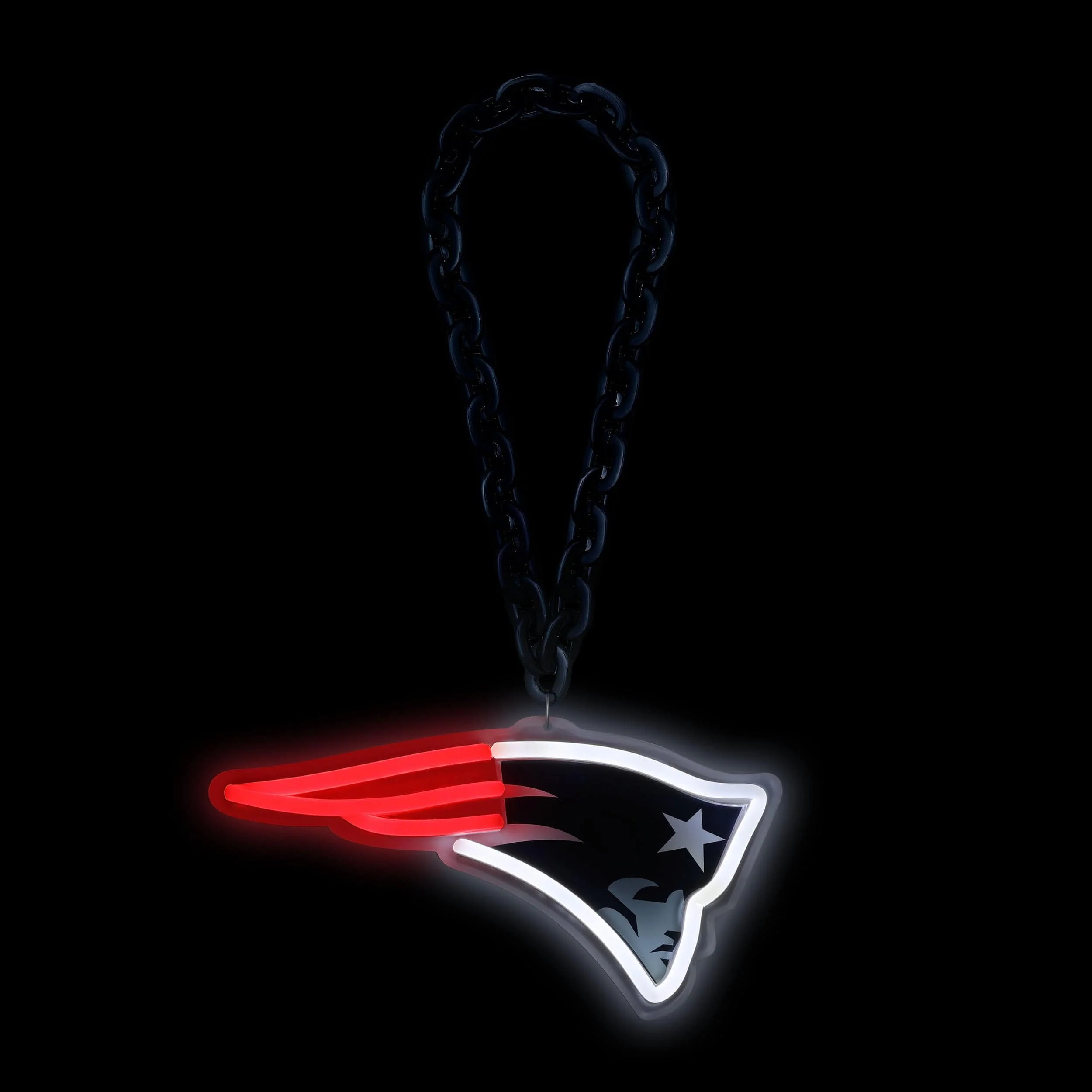 New England Patriots NFL Neon Light Up Big Logo Chain - Image 2