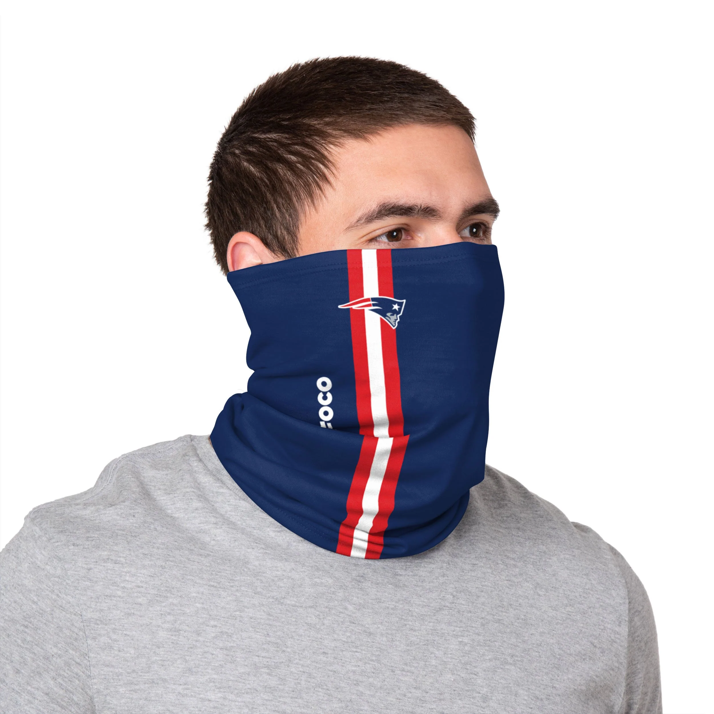 New England Patriots NFL On-Field Sideline Logo Gaiter Scarf - Image 3