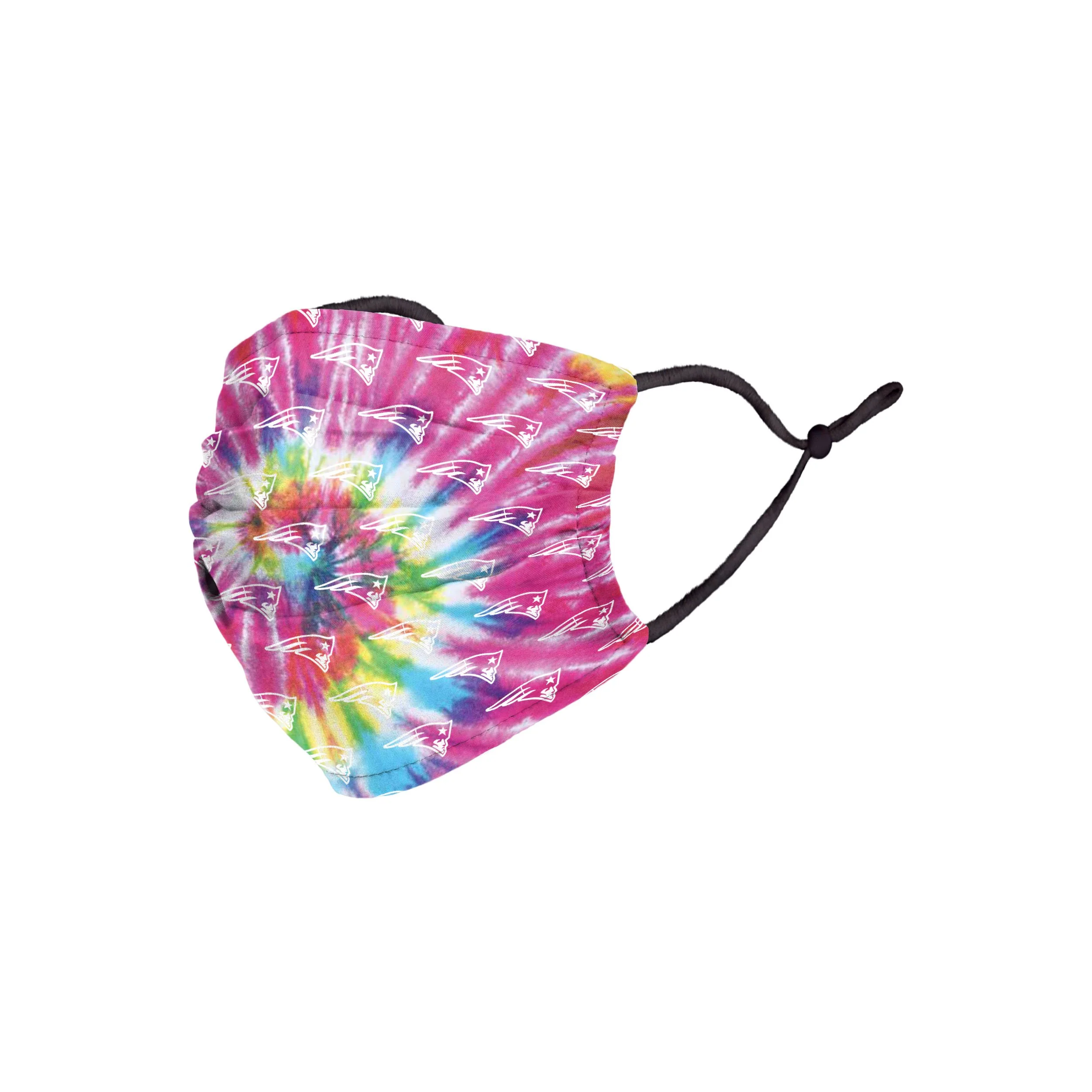 New England Patriots NFL Pastel Tie-Dye Adjustable Face Cover - Image 2