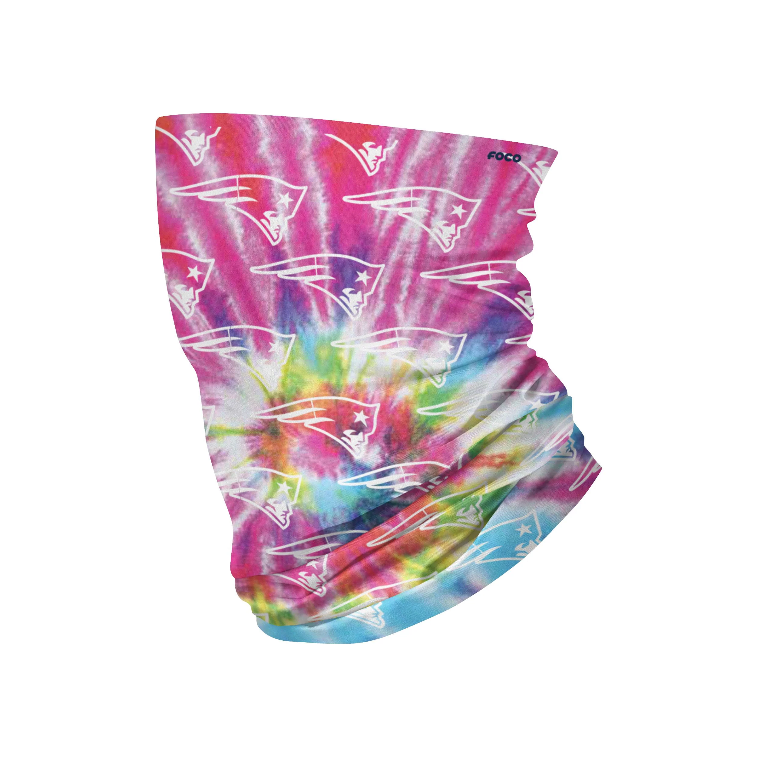 New England Patriots NFL Pastel Tie-Dye Gaiter Scarf