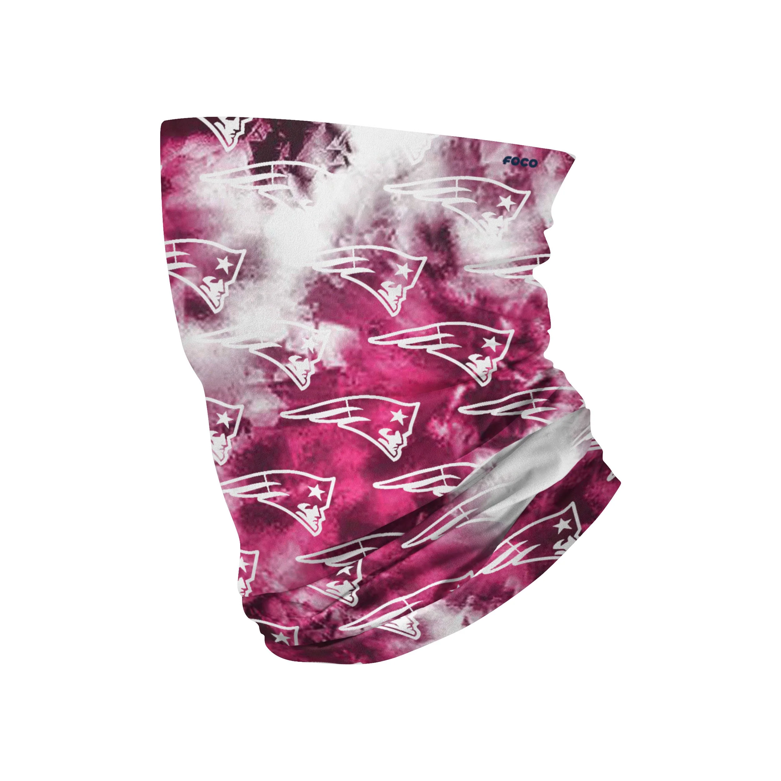 New England Patriots NFL Pink Tie-Dye Gaiter Scarf