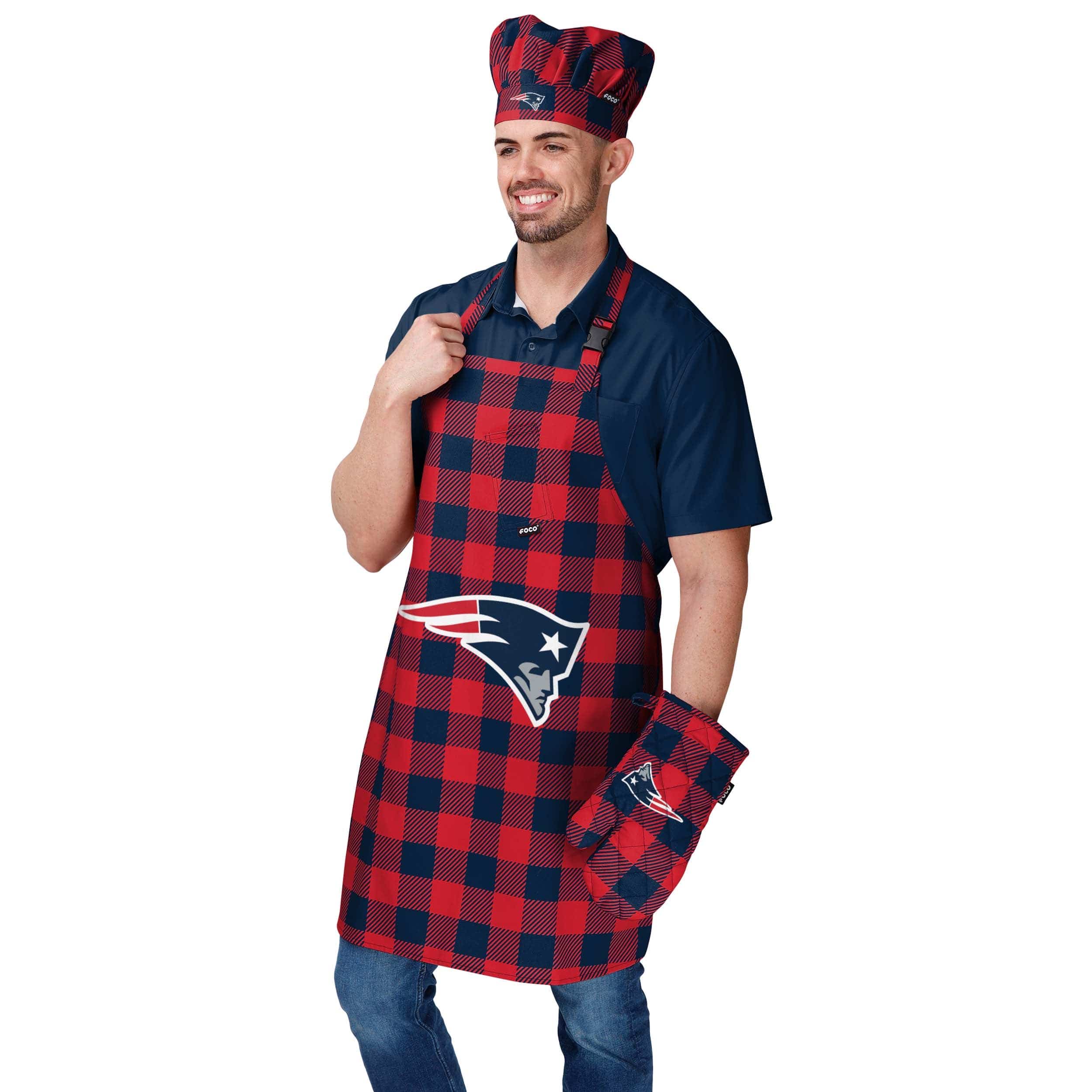 New England Patriots NFL Plaid Oven Mitt - Image 2