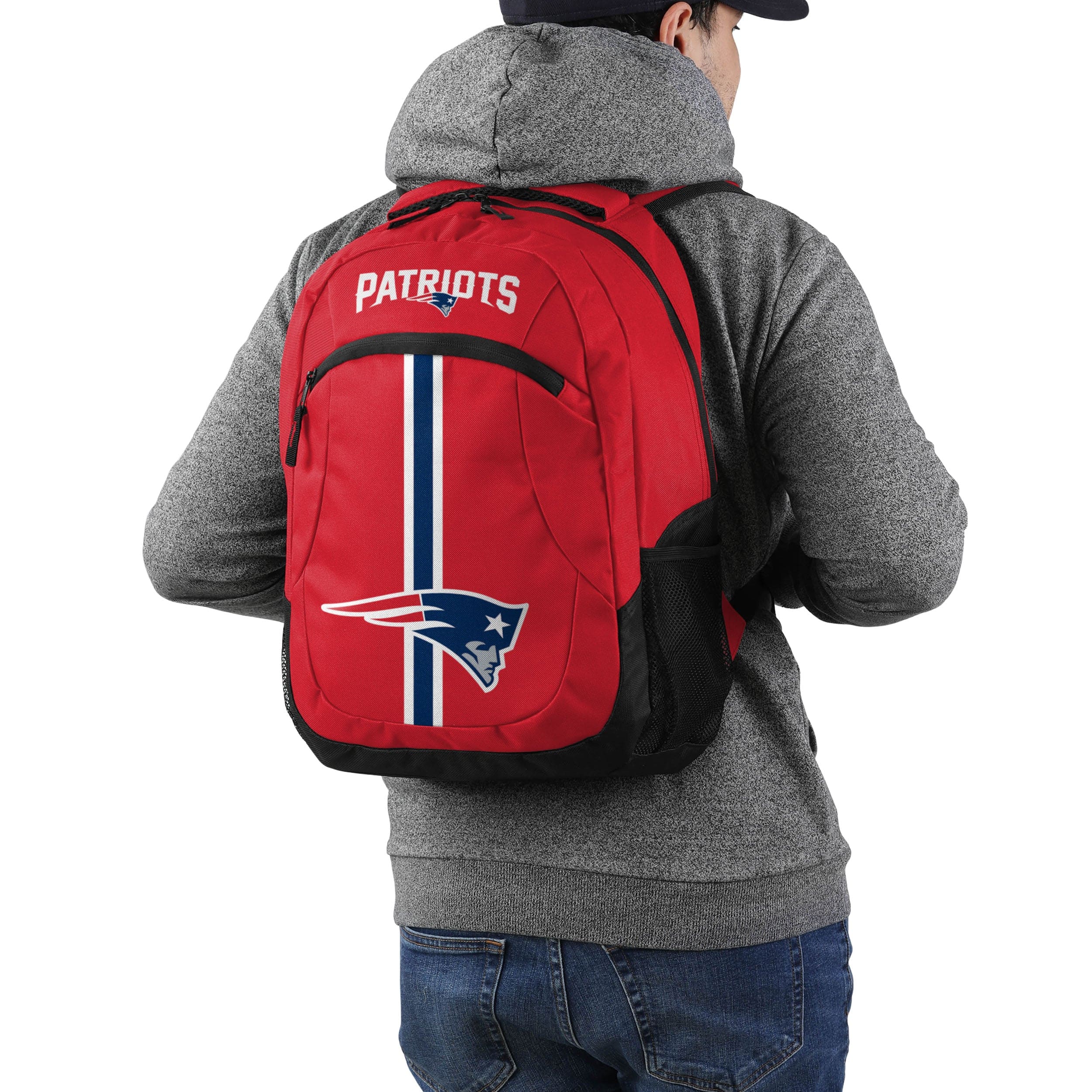 New England Patriots NFL Red Alternate Color Action Backpack (PREORDER - SHIPS LATE MAY) - Image 5