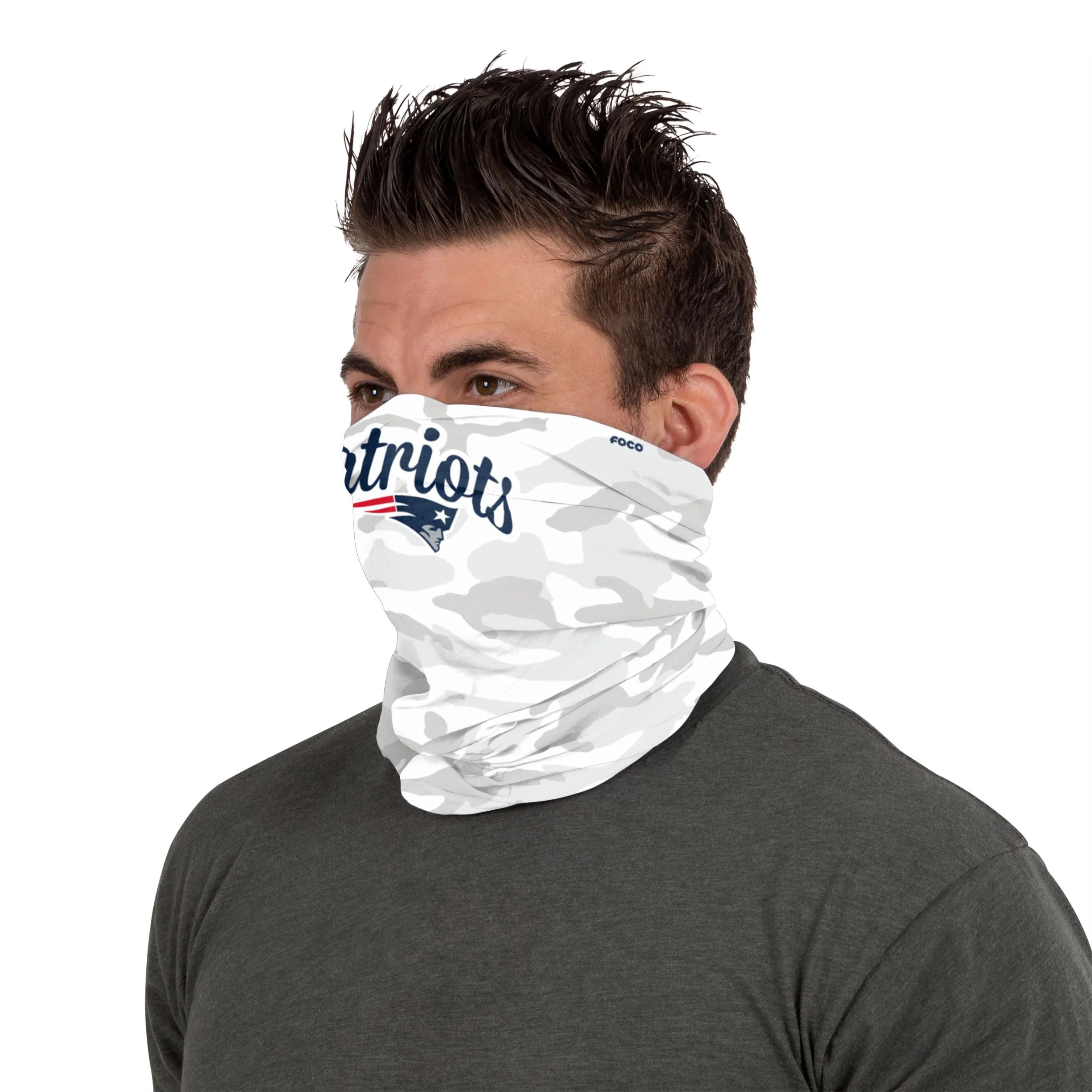 New England Patriots NFL Script Camo Gaiter Scarf - Image 4