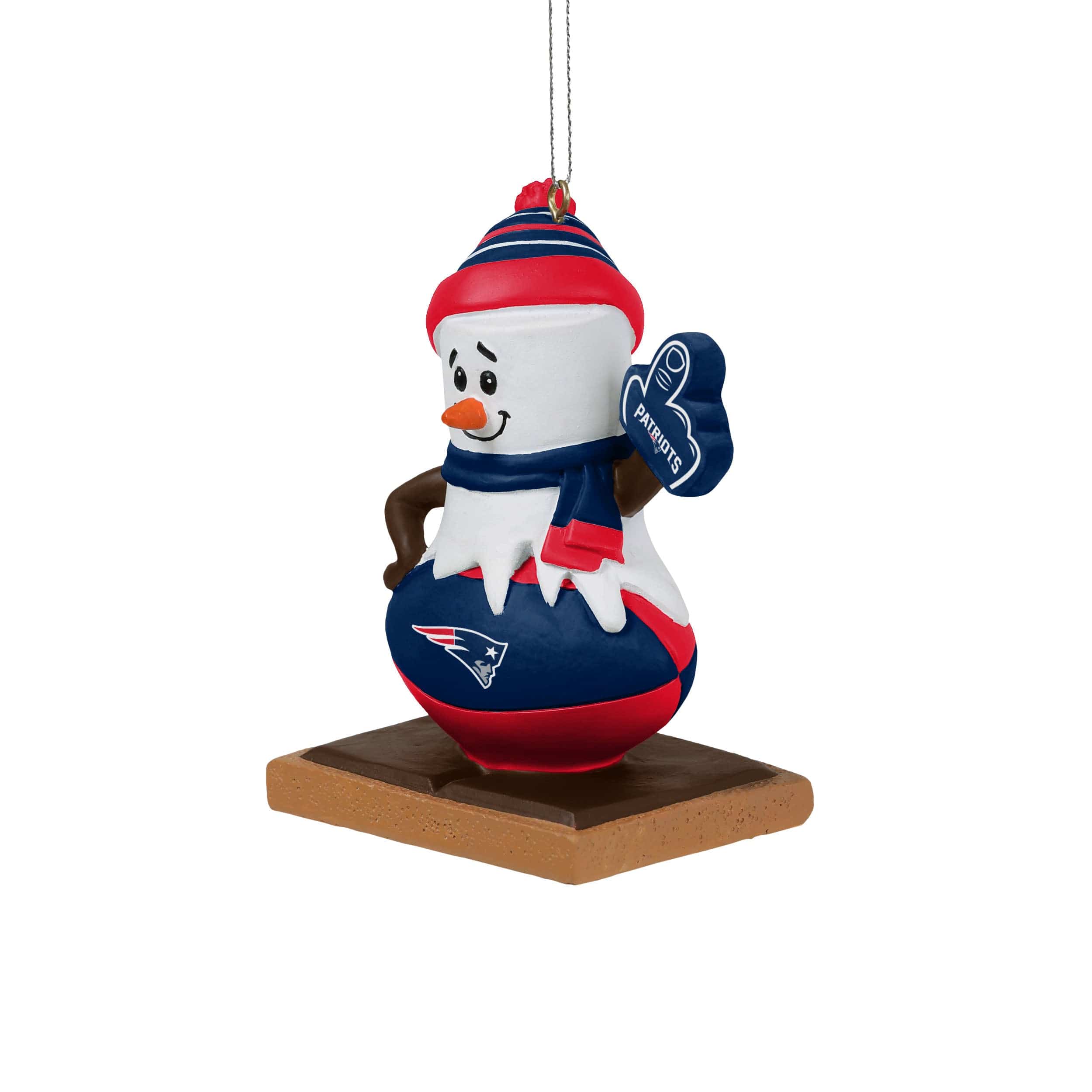 New England Patriots NFL Smore On Ball Ornament - Image 2