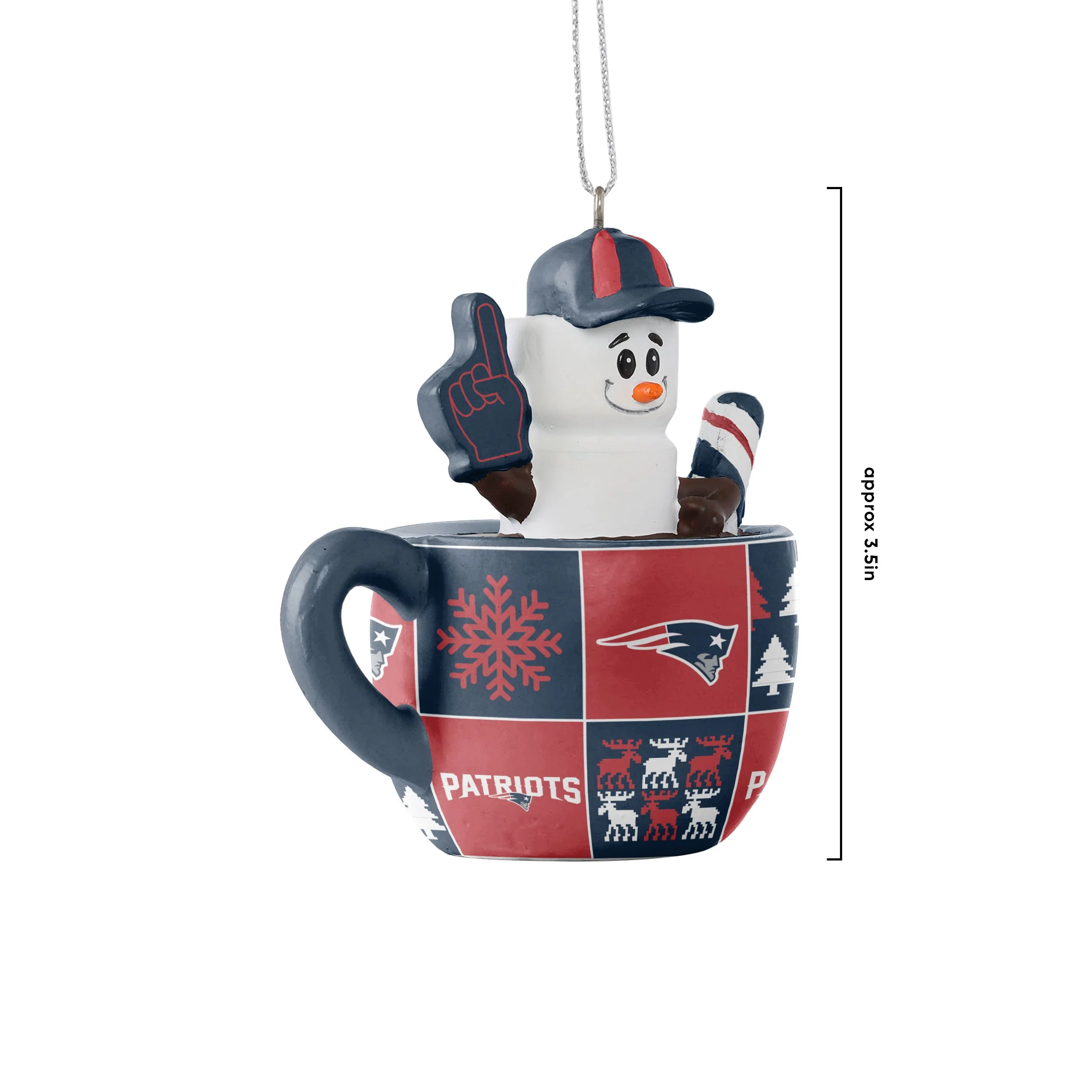 New England Patriots NFL Smores Mug Ornament - Image 3