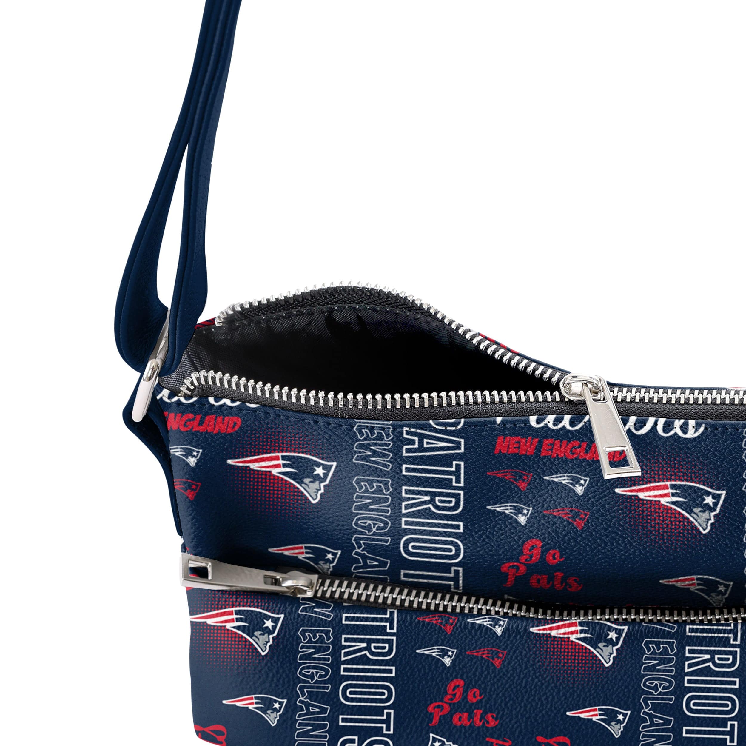 New England Patriots NFL Spirited Style Printed Collection Foldover Tote Bag - Image 4