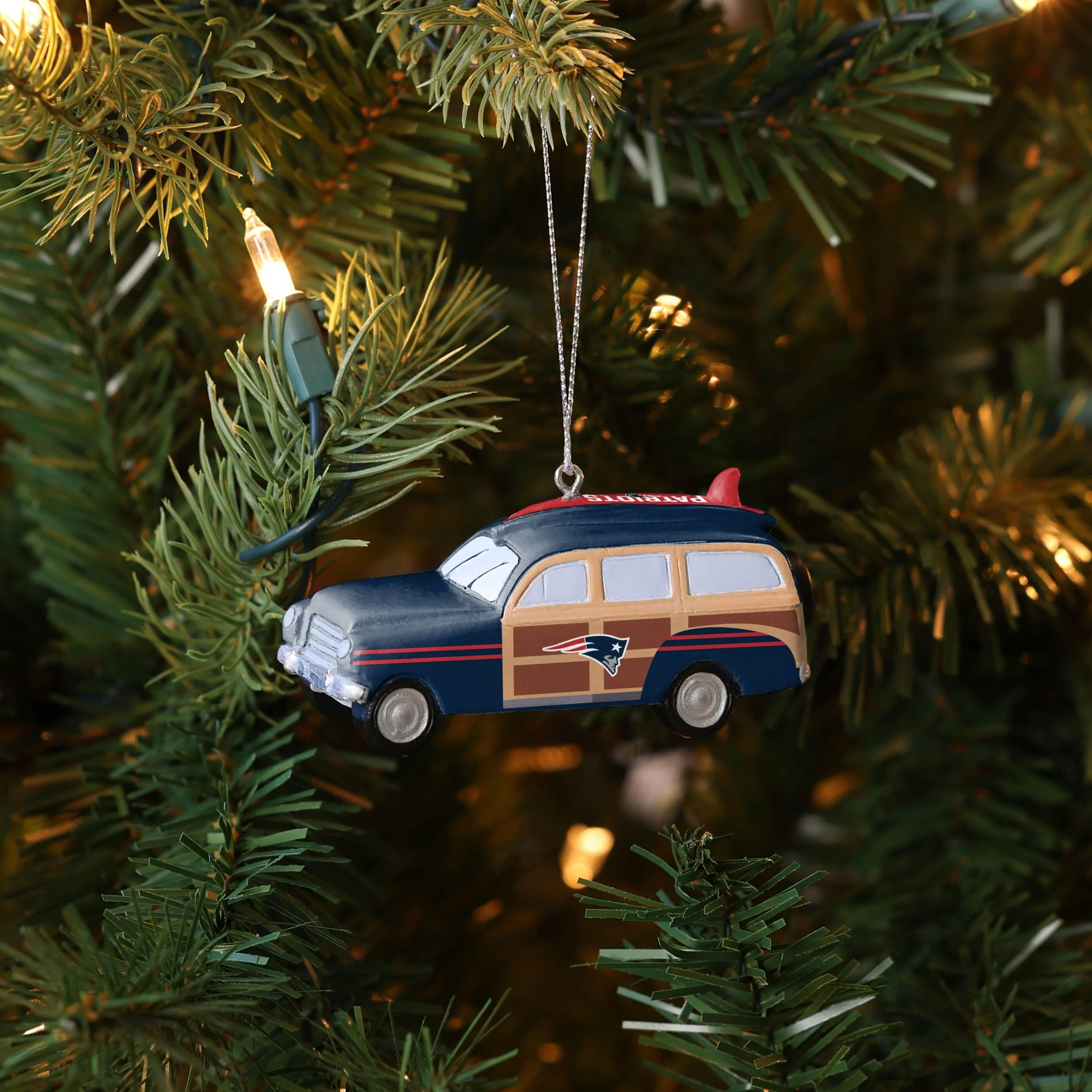 New England Patriots NFL Station Wagon Ornament - Image 4