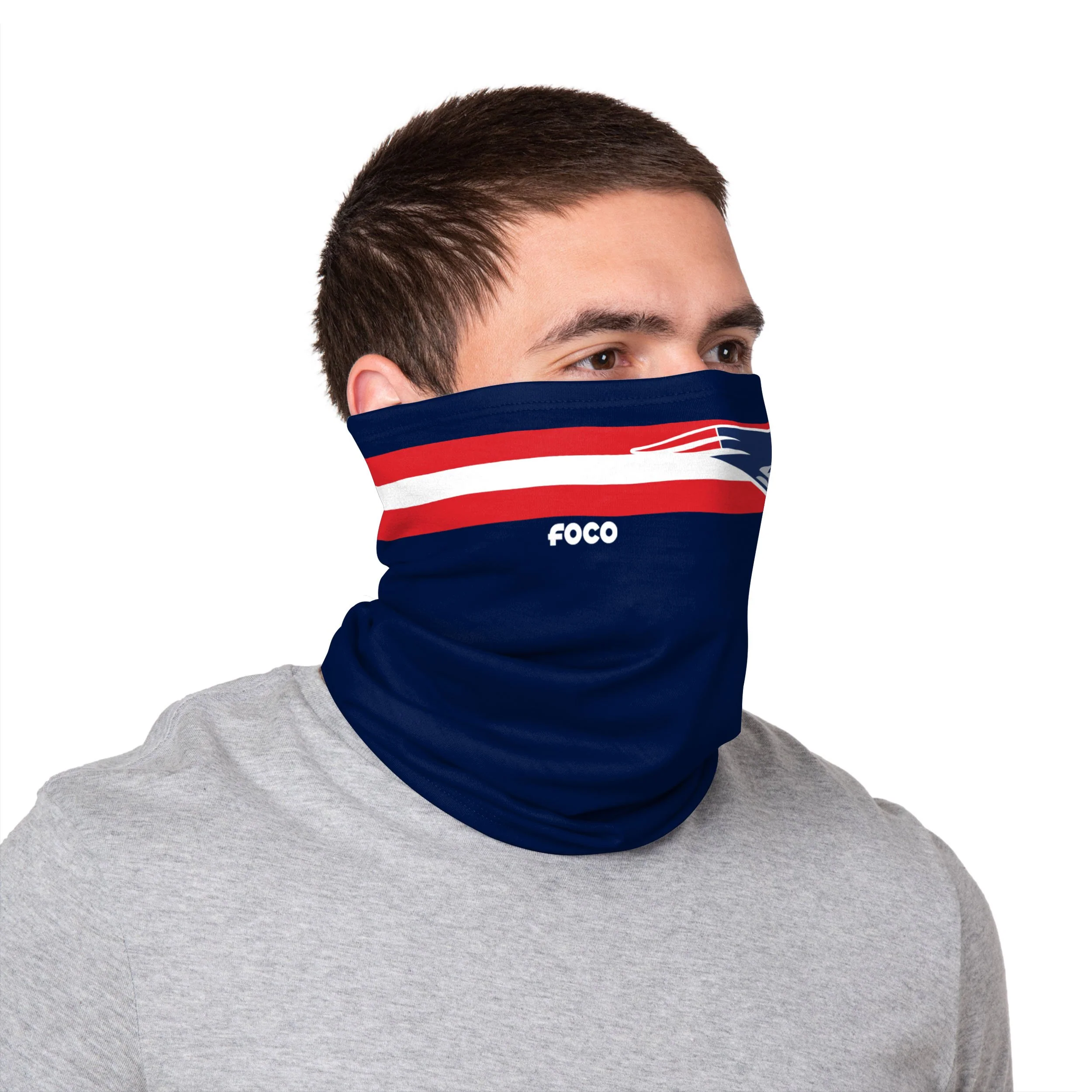 New England Patriots NFL Stitched 2 Pack Gaiter Scarf - Image 3