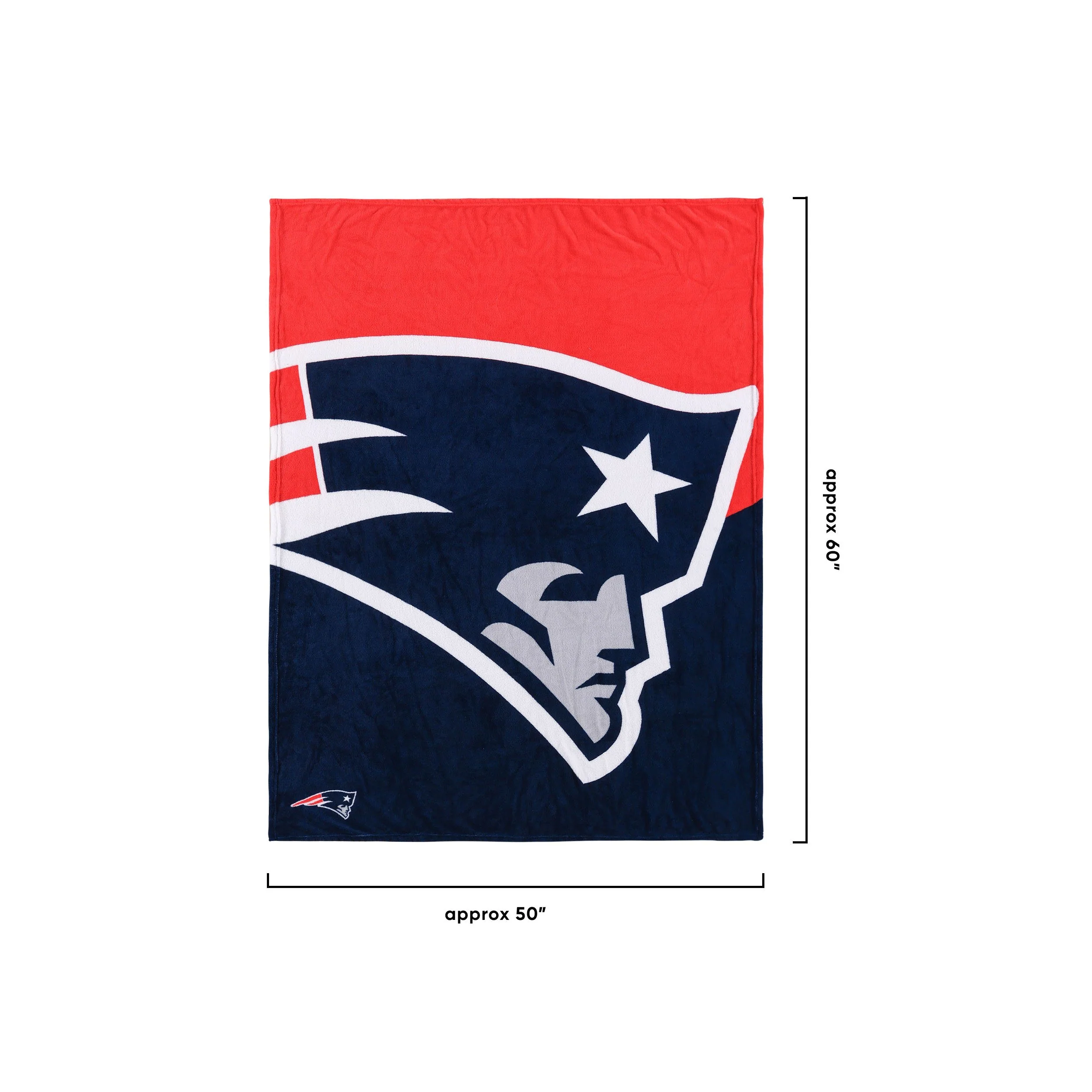 New England Patriots NFL Supreme Slumber Plush Throw Blanket - Image 3