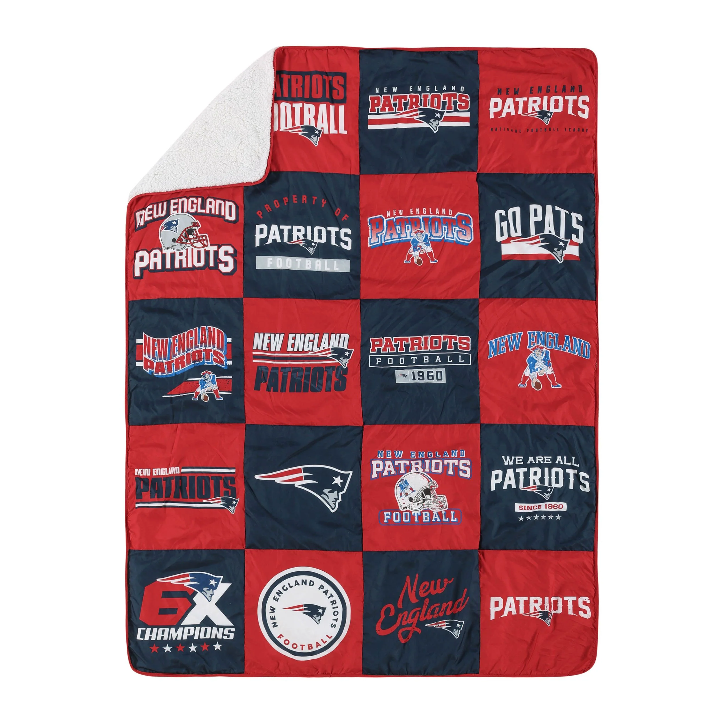 New England Patriots NFL Team Pride Patches Quilt