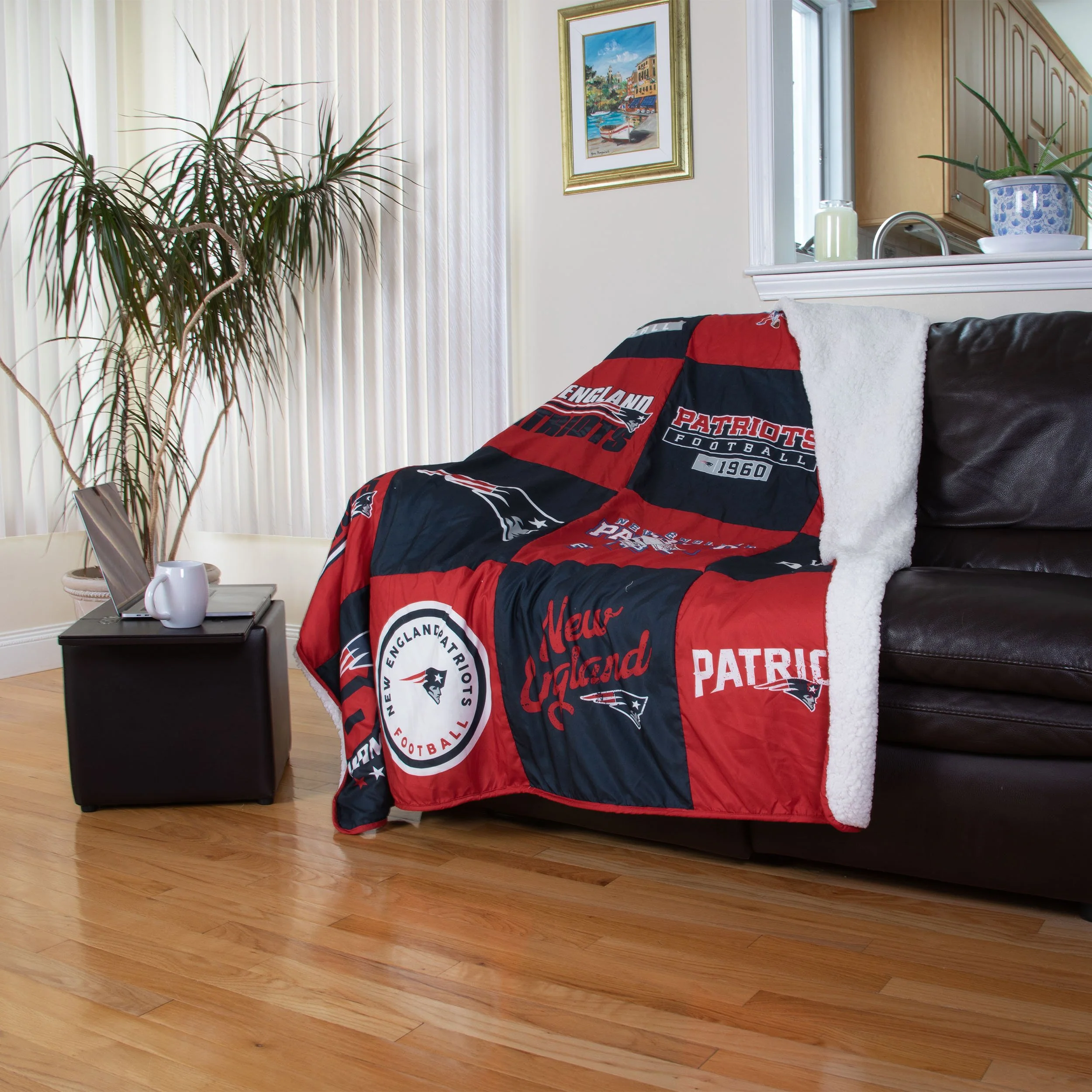 New England Patriots NFL Team Pride Patches Quilt - Image 2