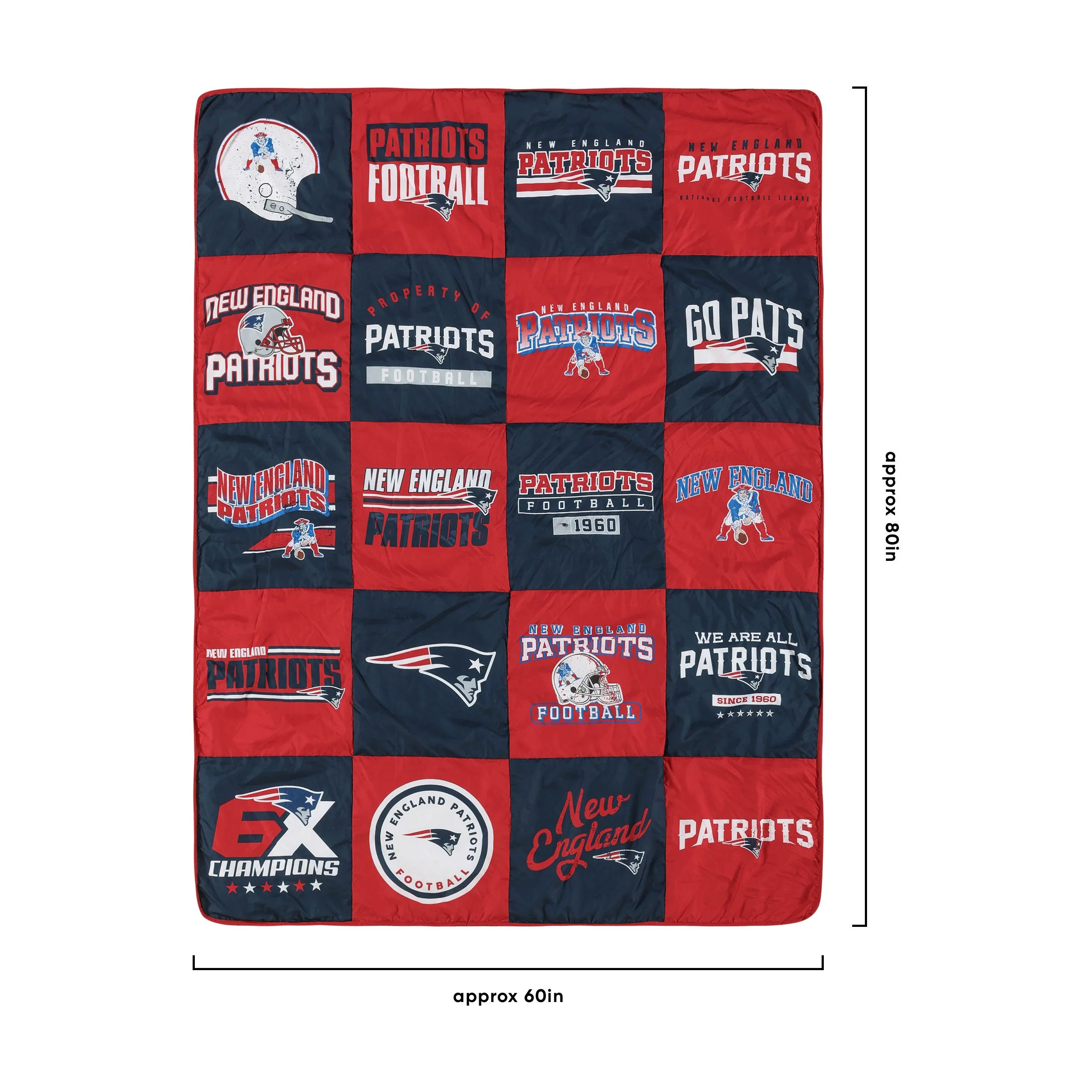 New England Patriots NFL Team Pride Patches Quilt - Image 3
