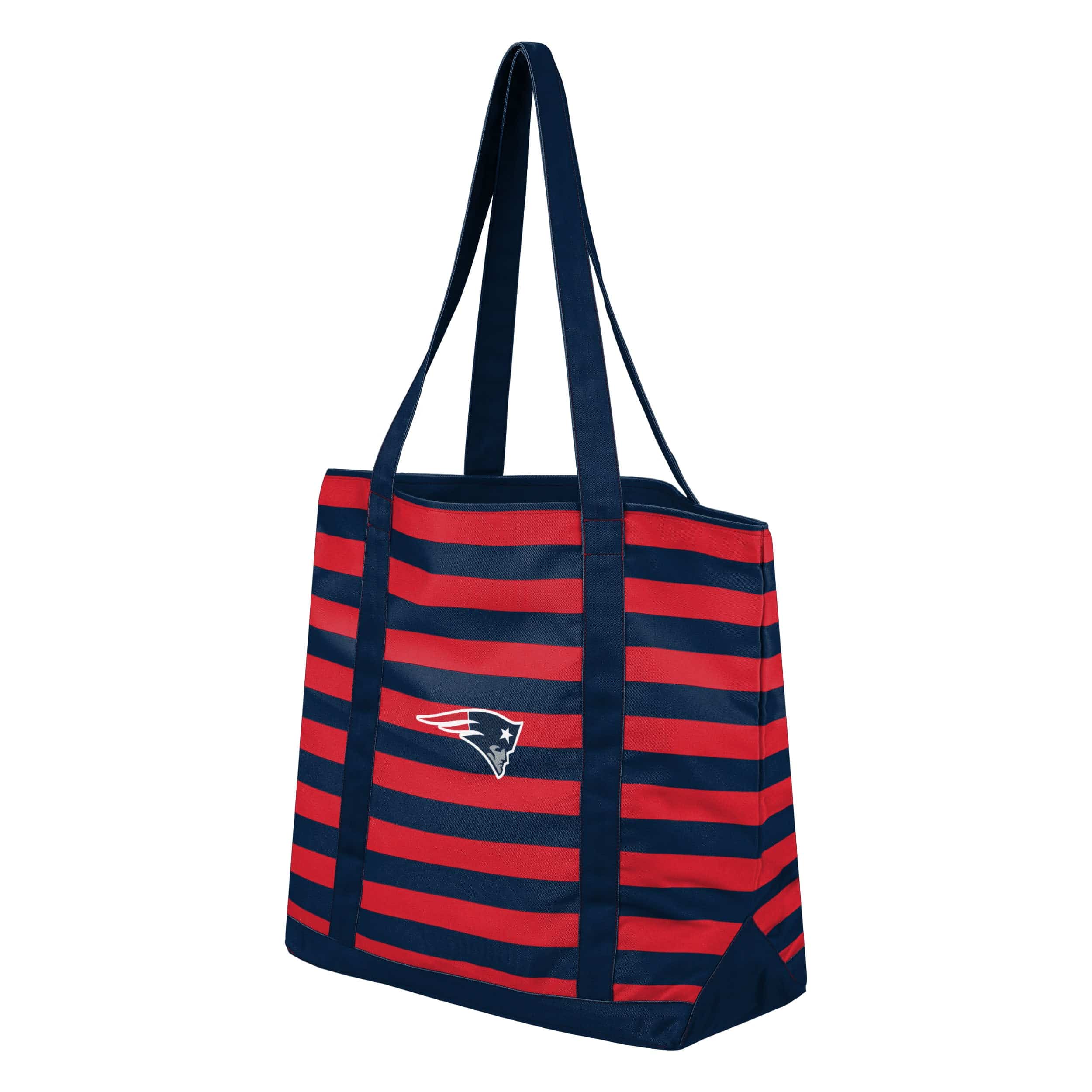 New England Patriots NFL Team Stripe Canvas Tote Bag - Image 2