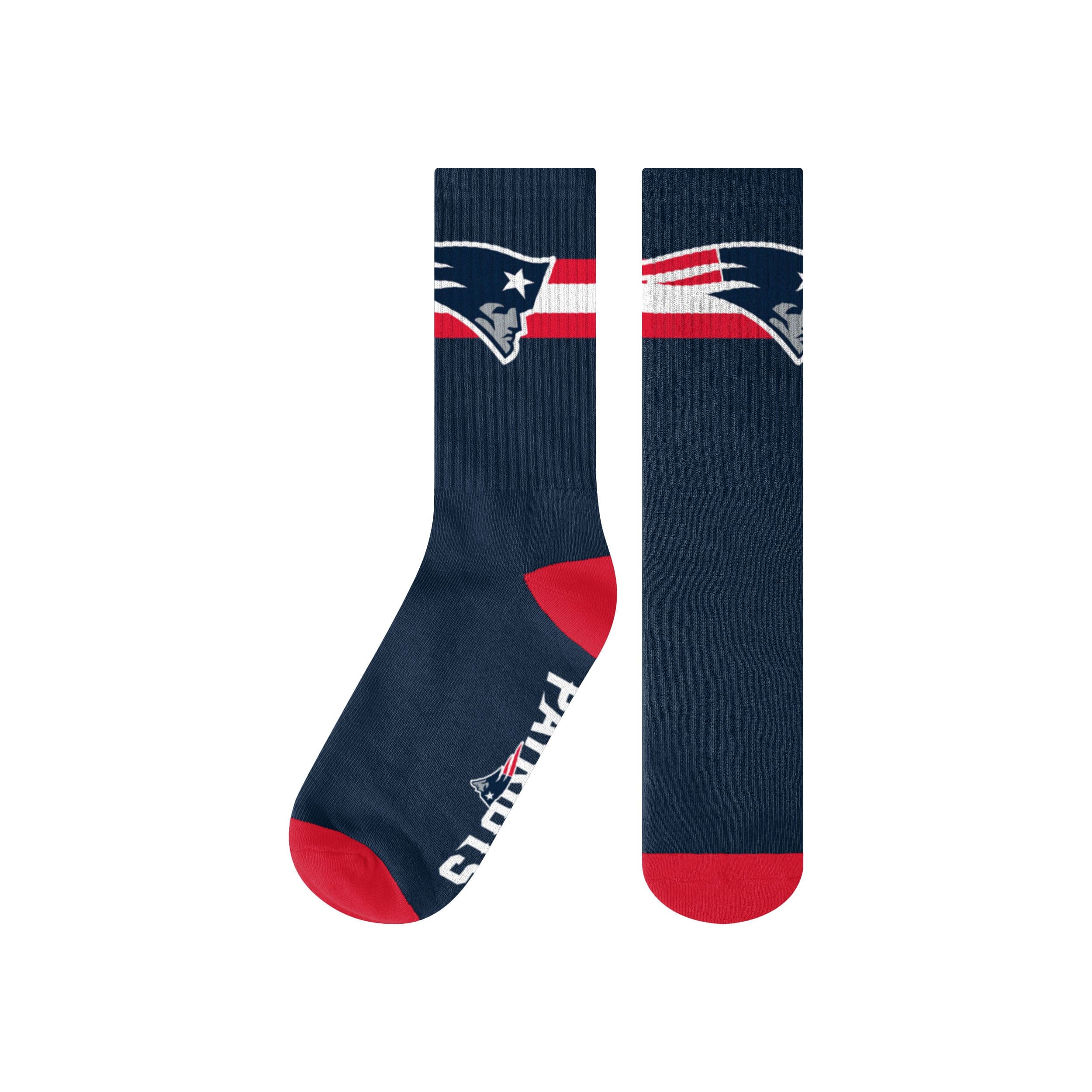 New England Patriots NFL Team Stripe Crew Socks - Image 2
