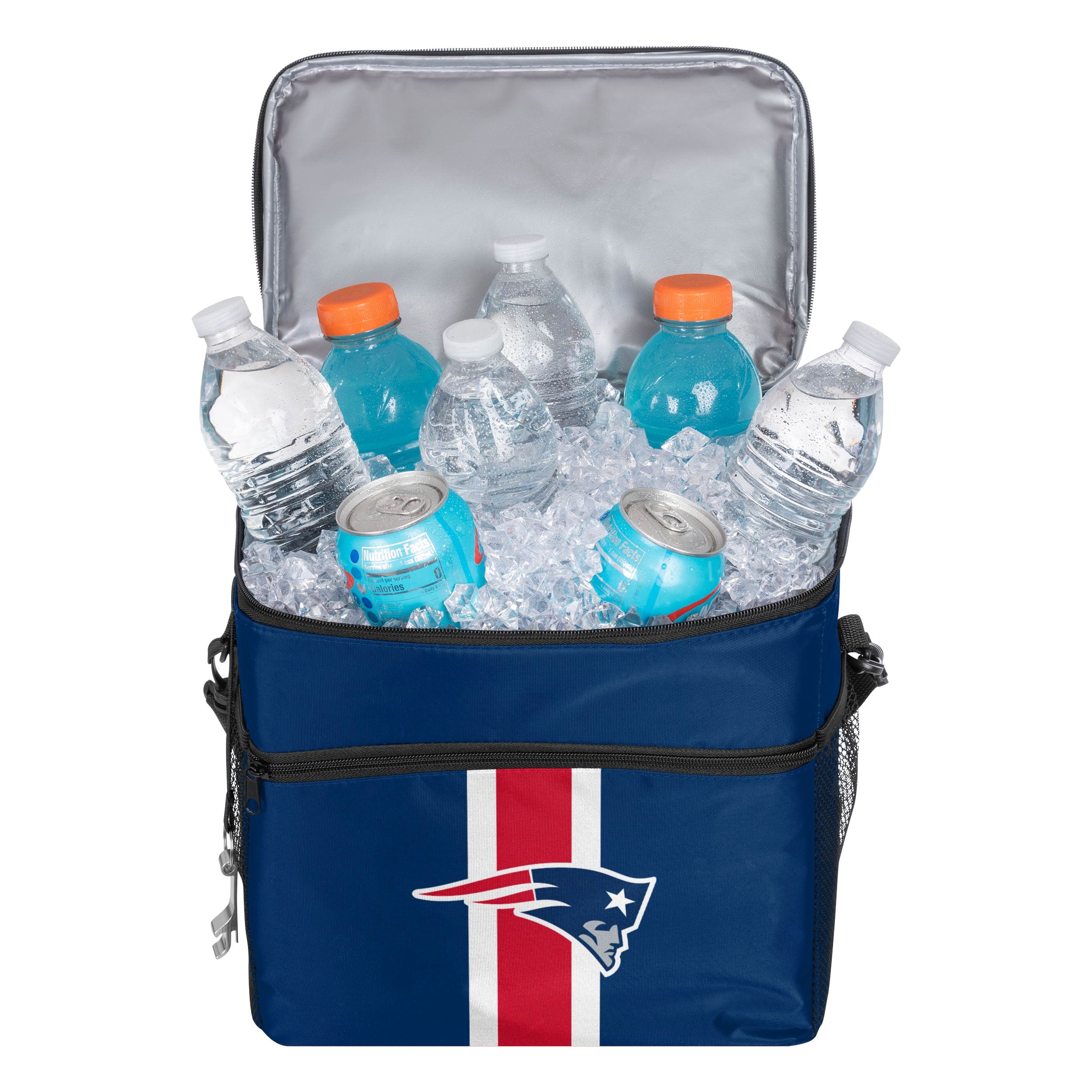 New England Patriots NFL Team Stripe Tailgate 24 Pack Cooler - Image 3