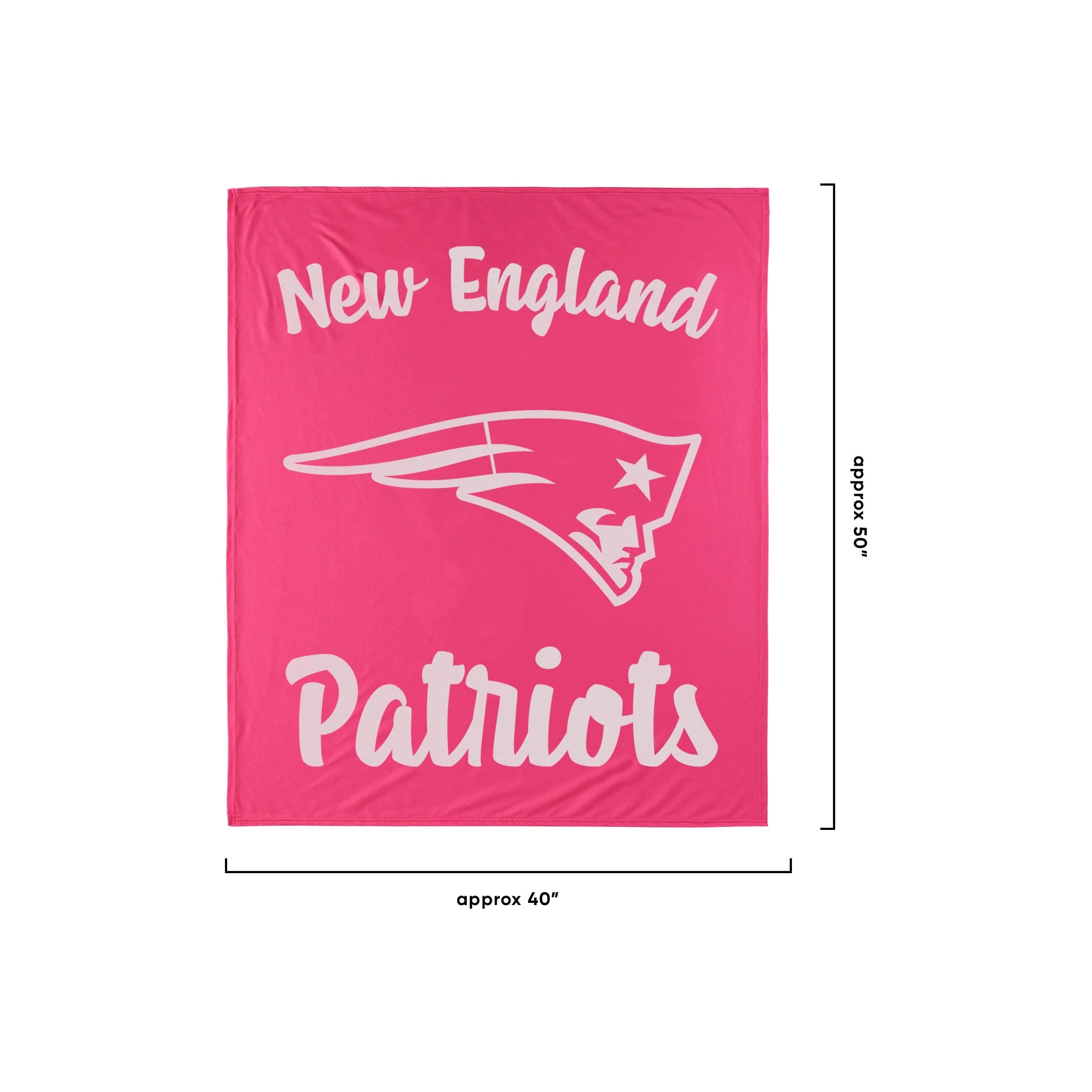 New England Patriots NFL Throw Blanket With Plush Unicorn - Image 2