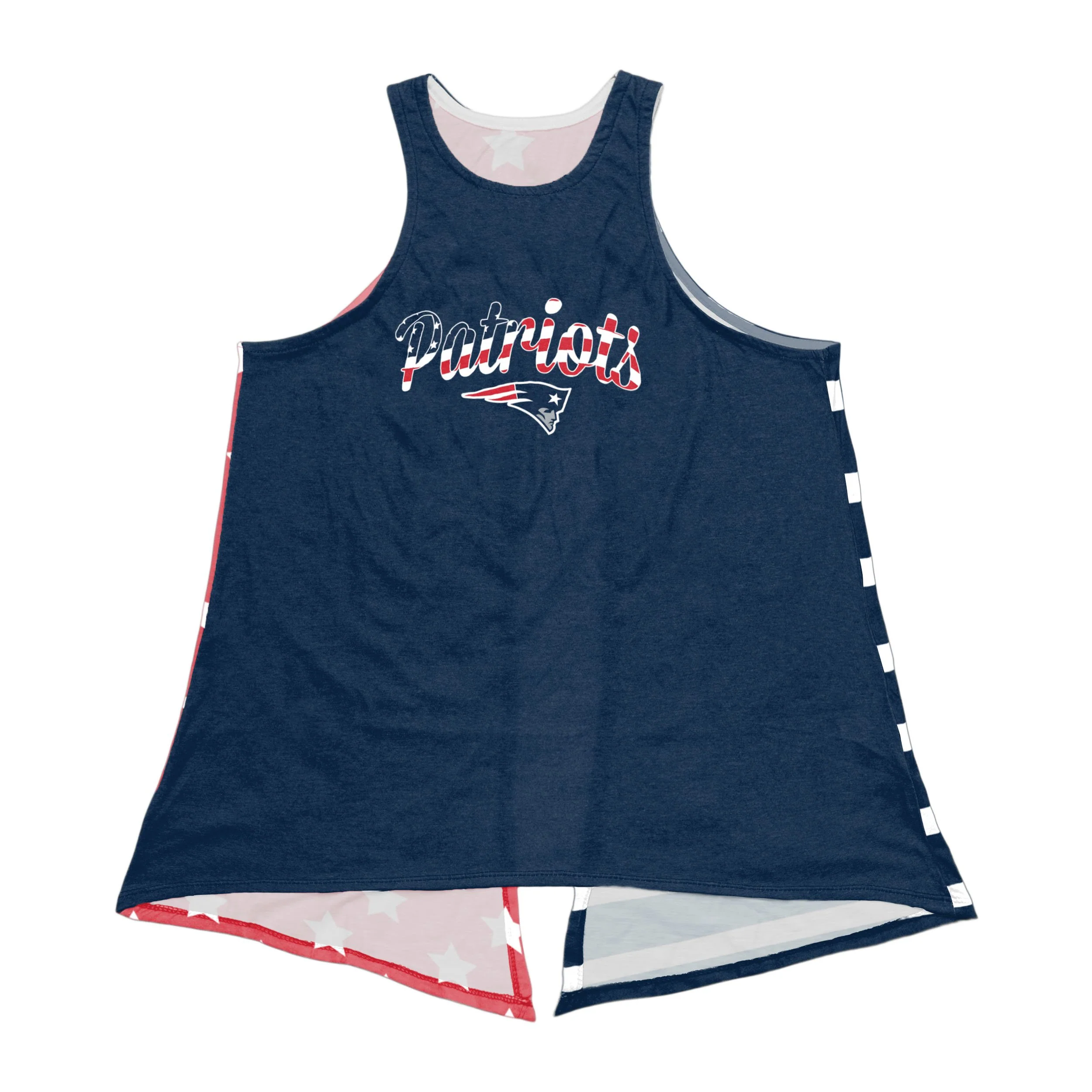 New England Patriots NFL Womens Americana Tie-Breaker Sleeveless Top - Image 3