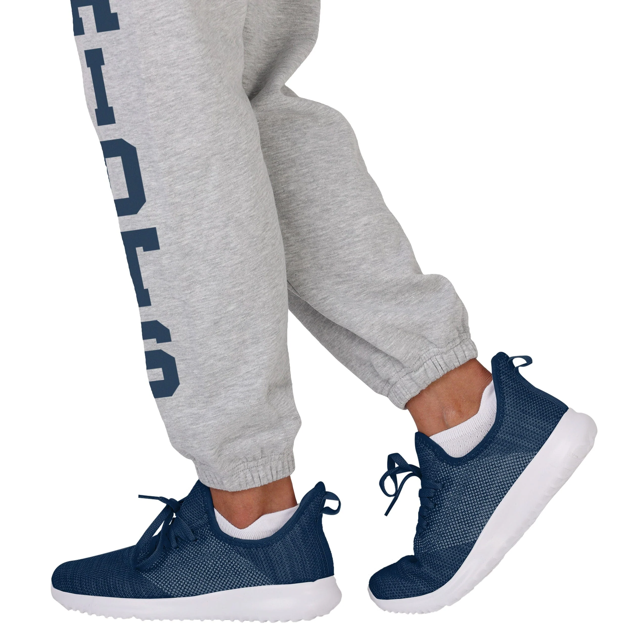 New England Patriots NFL Womens Big Wordmark Gray Sweatpants - Image 4