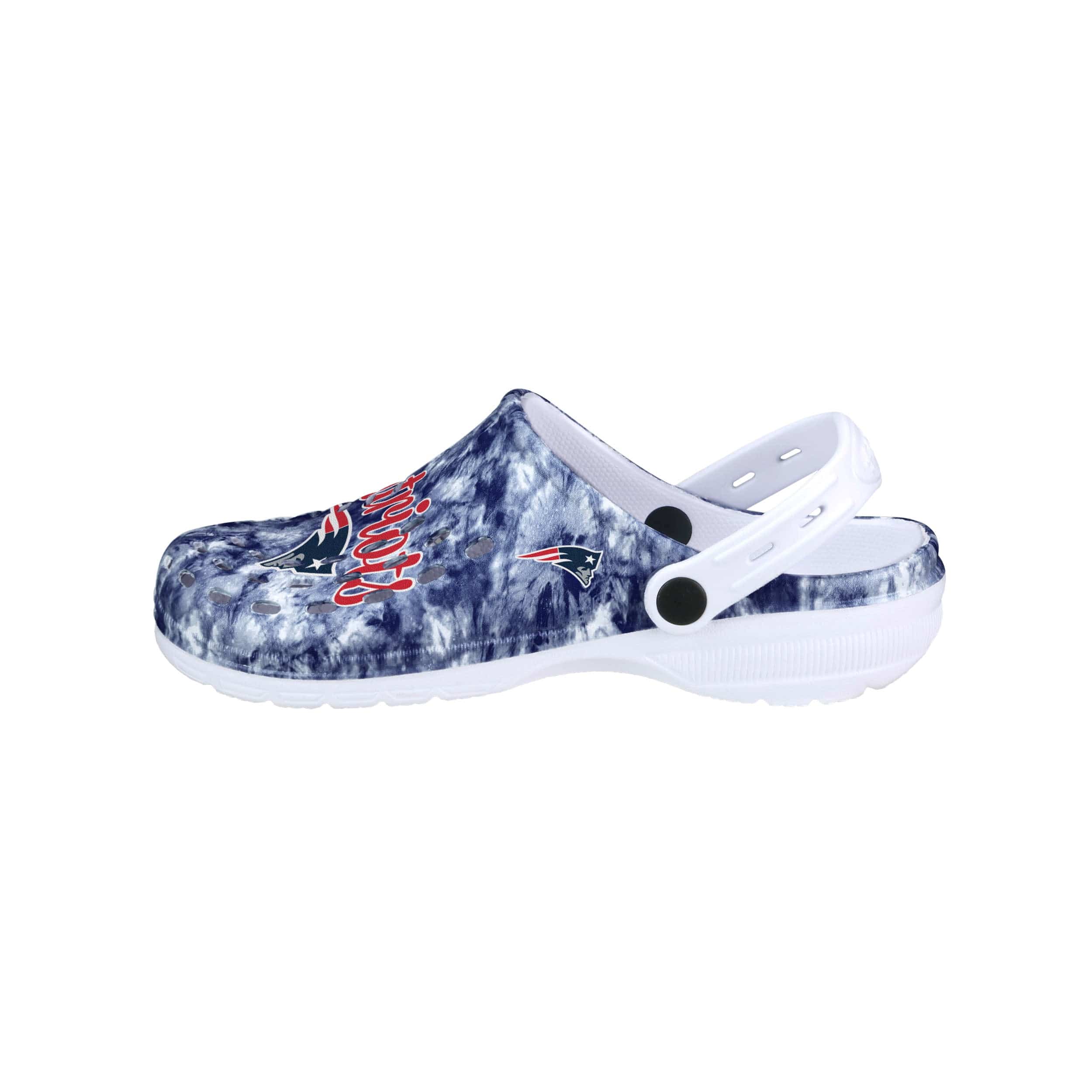 New England Patriots NFL Womens Cloudie Clog With Strap - Image 2