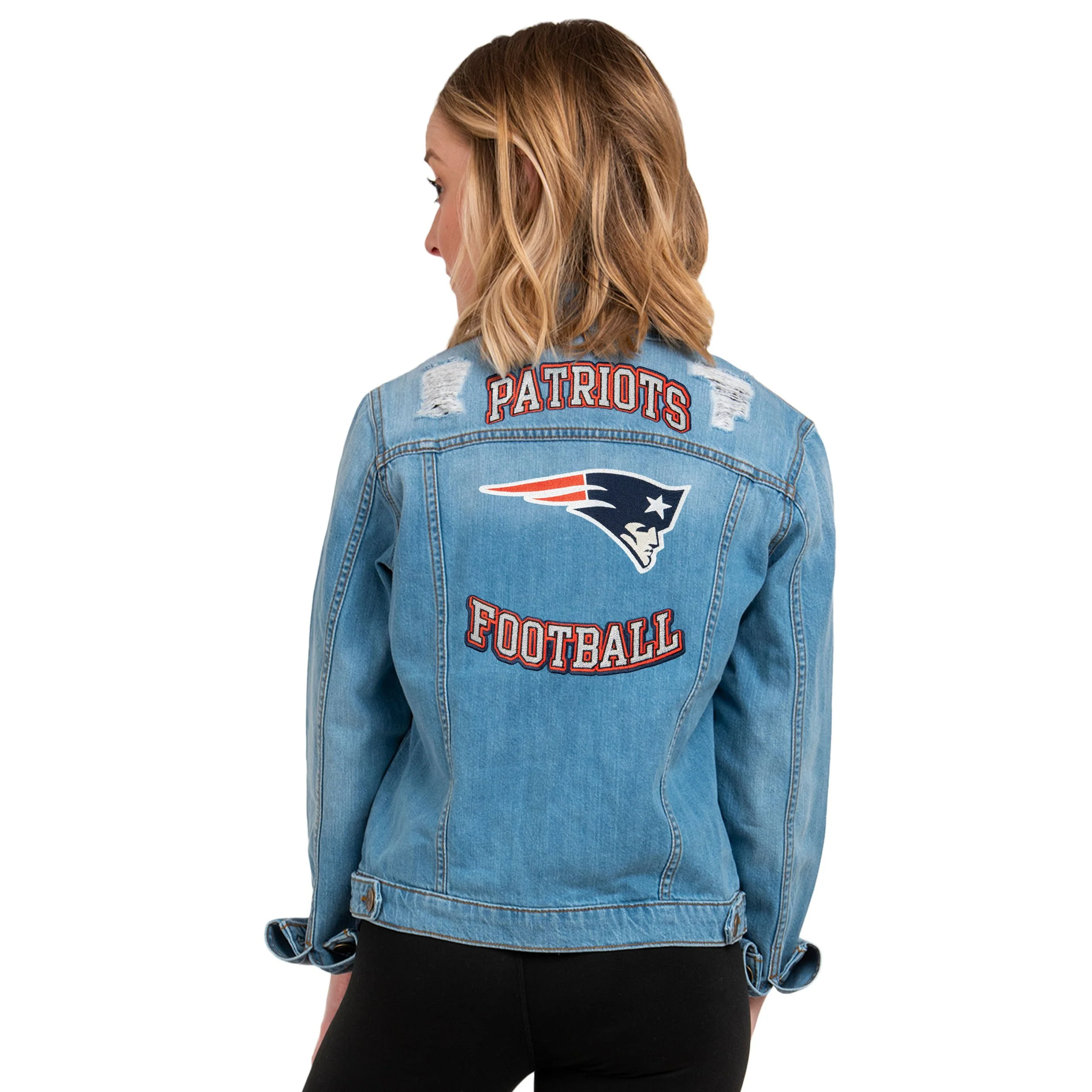 New England Patriots NFL Womens Denim Days Jacket - Image 2