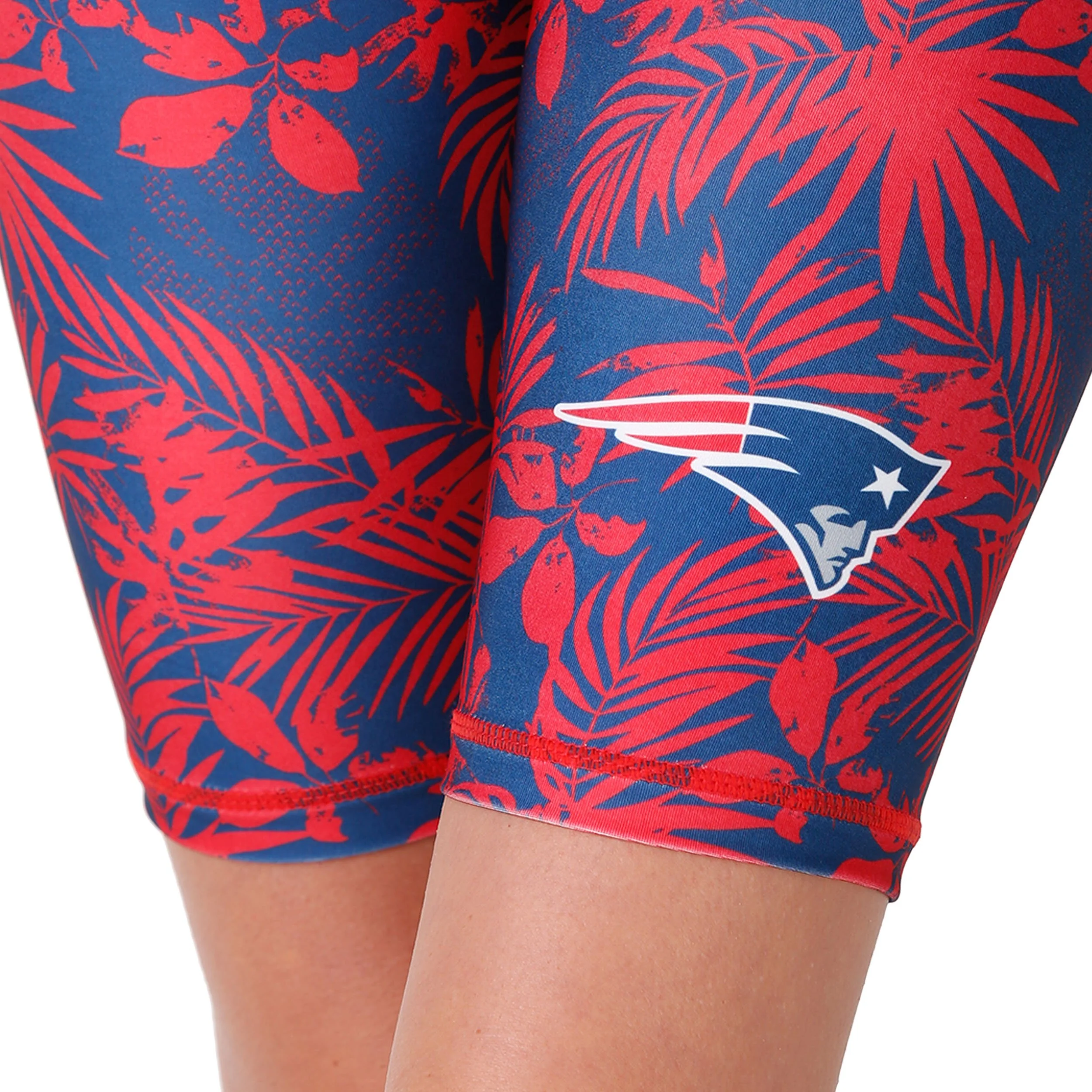 New England Patriots NFL Womens Floral Bike Shorts - Image 3