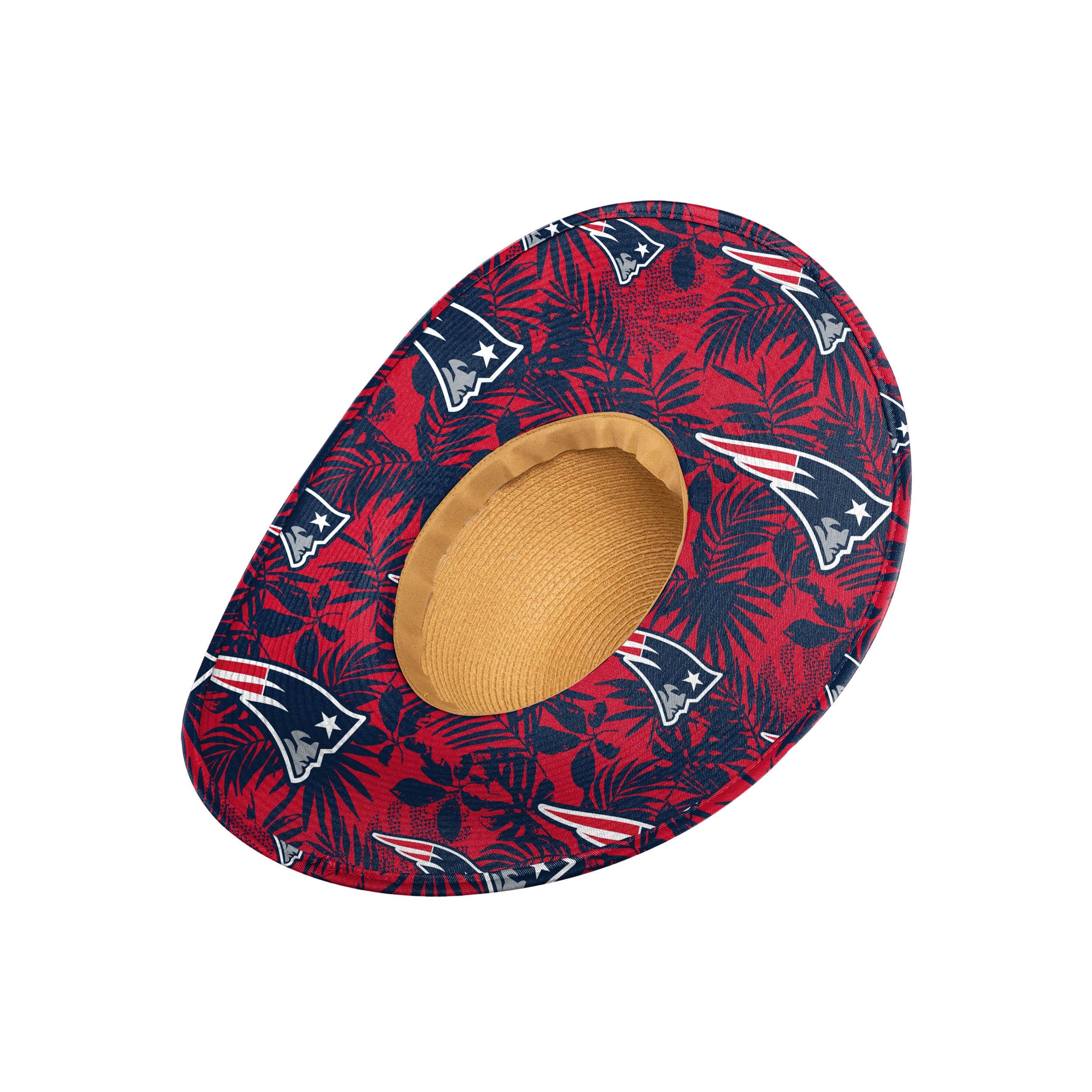 New England Patriots NFL Womens Floral Straw Hat - Image 2