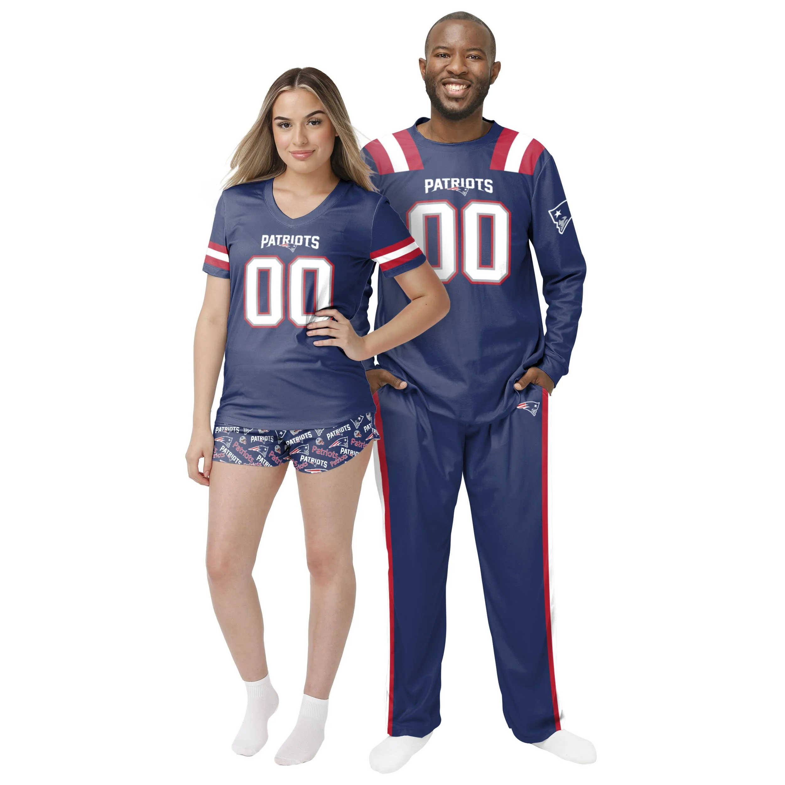 New England Patriots NFL Womens Gameday Ready Pajama Set - Image 3